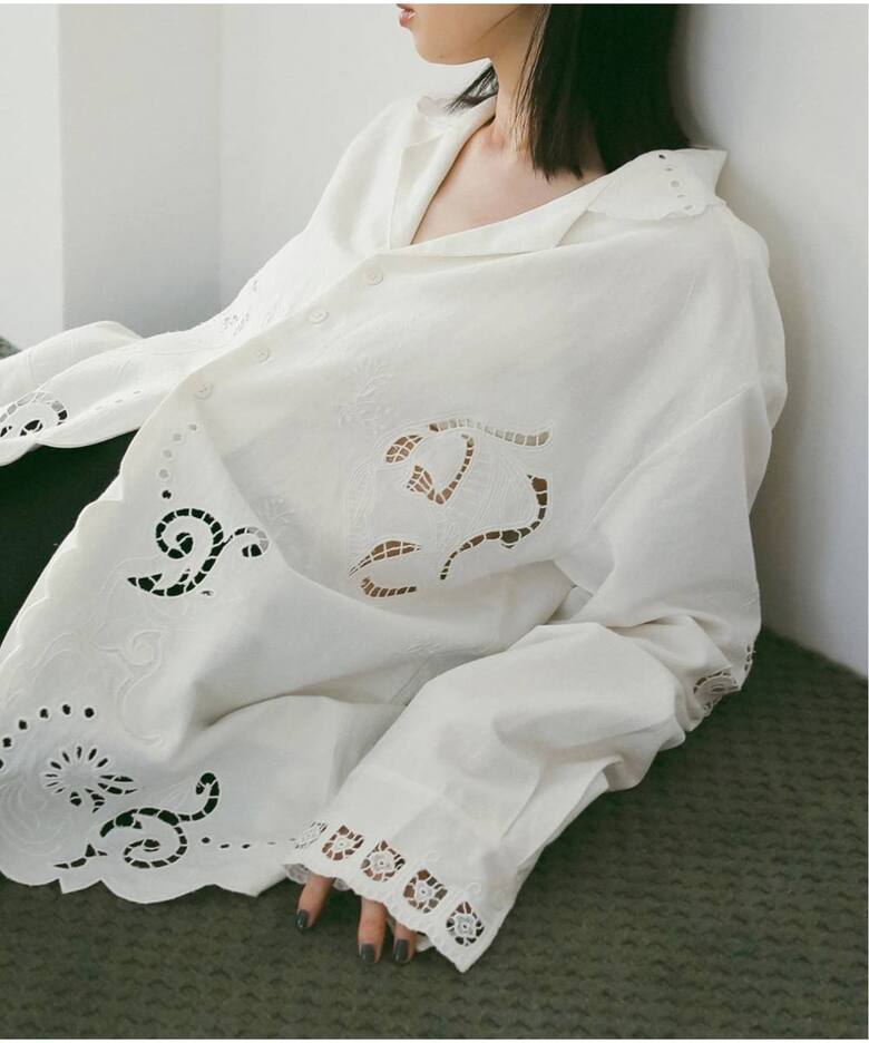anuke Cutwork Opencollar Shirts（シャツ／ブラウス）｜BOICE FROM 