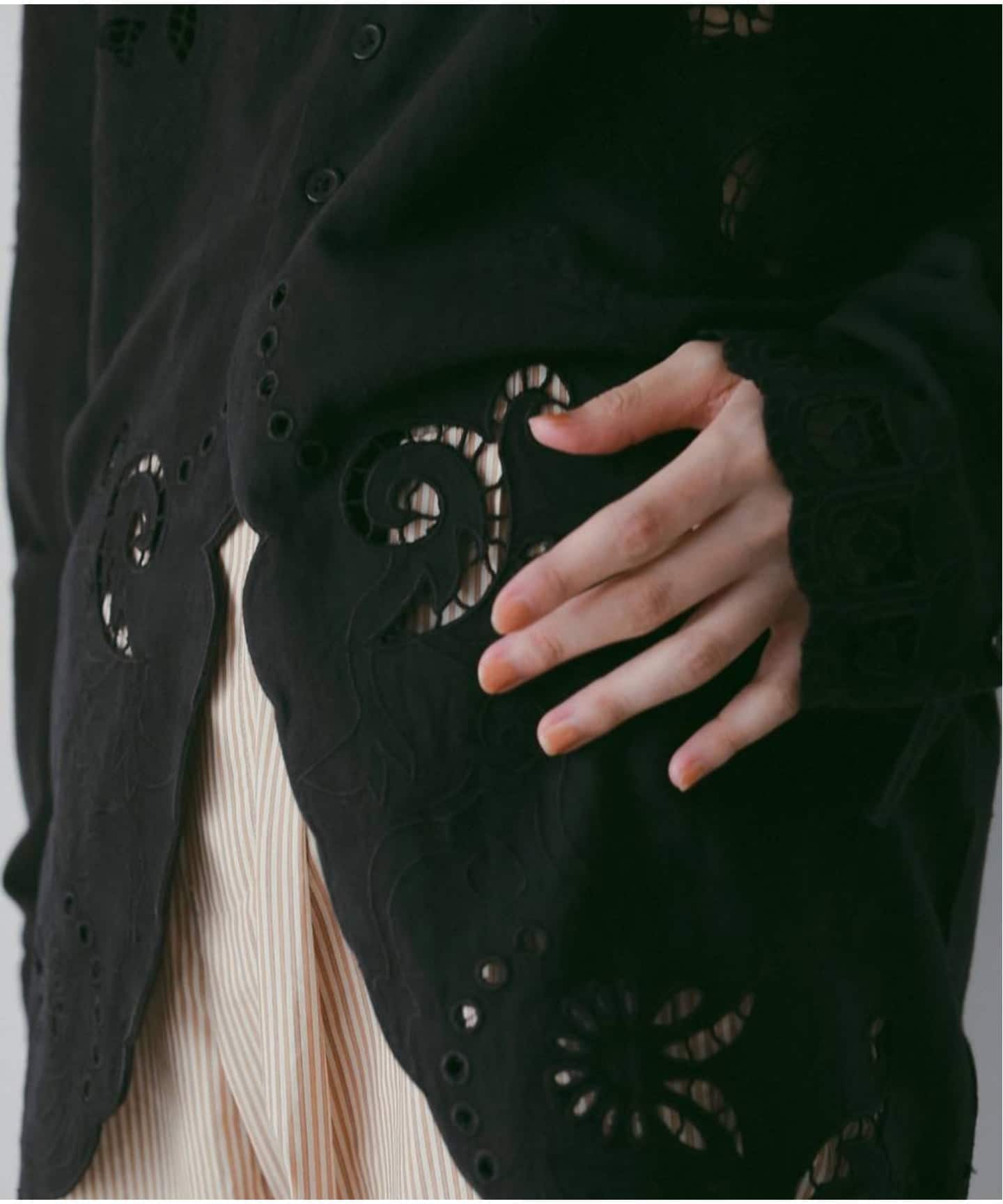 anuke Cutwork Opencollar Shirts（シャツ／ブラウス）｜BOICE FROM