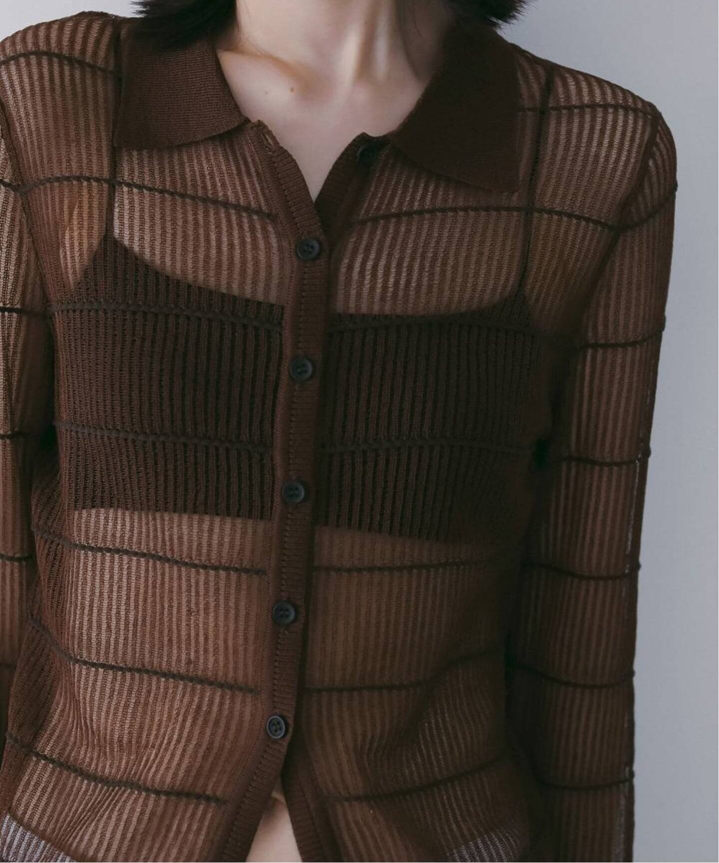 anuke Sheerborder Knit Shirts（ニット／セーター）｜BOICE FROM 