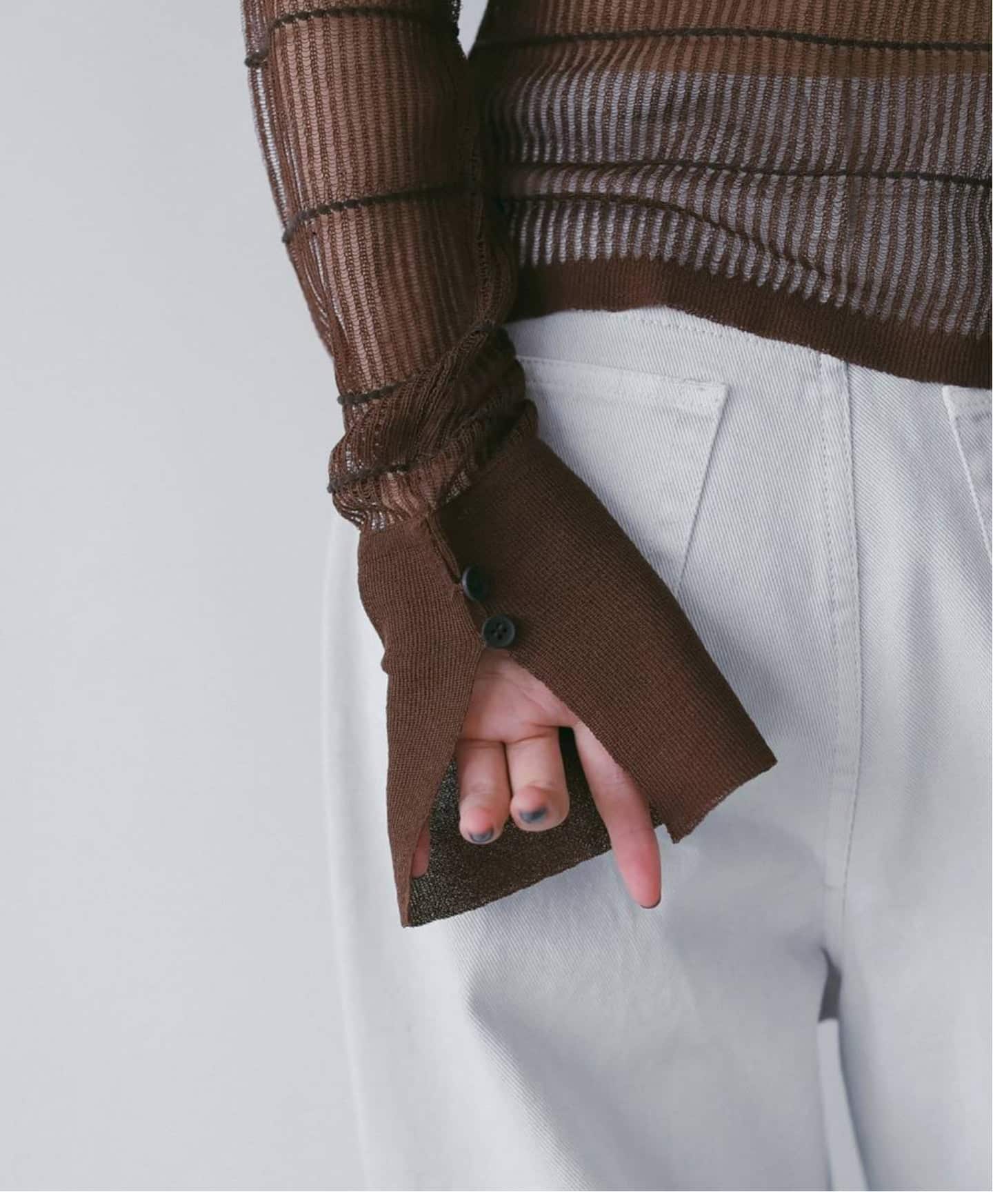 anuke Sheerborder Knit Shirts（ニット／セーター）｜BOICE FROM
