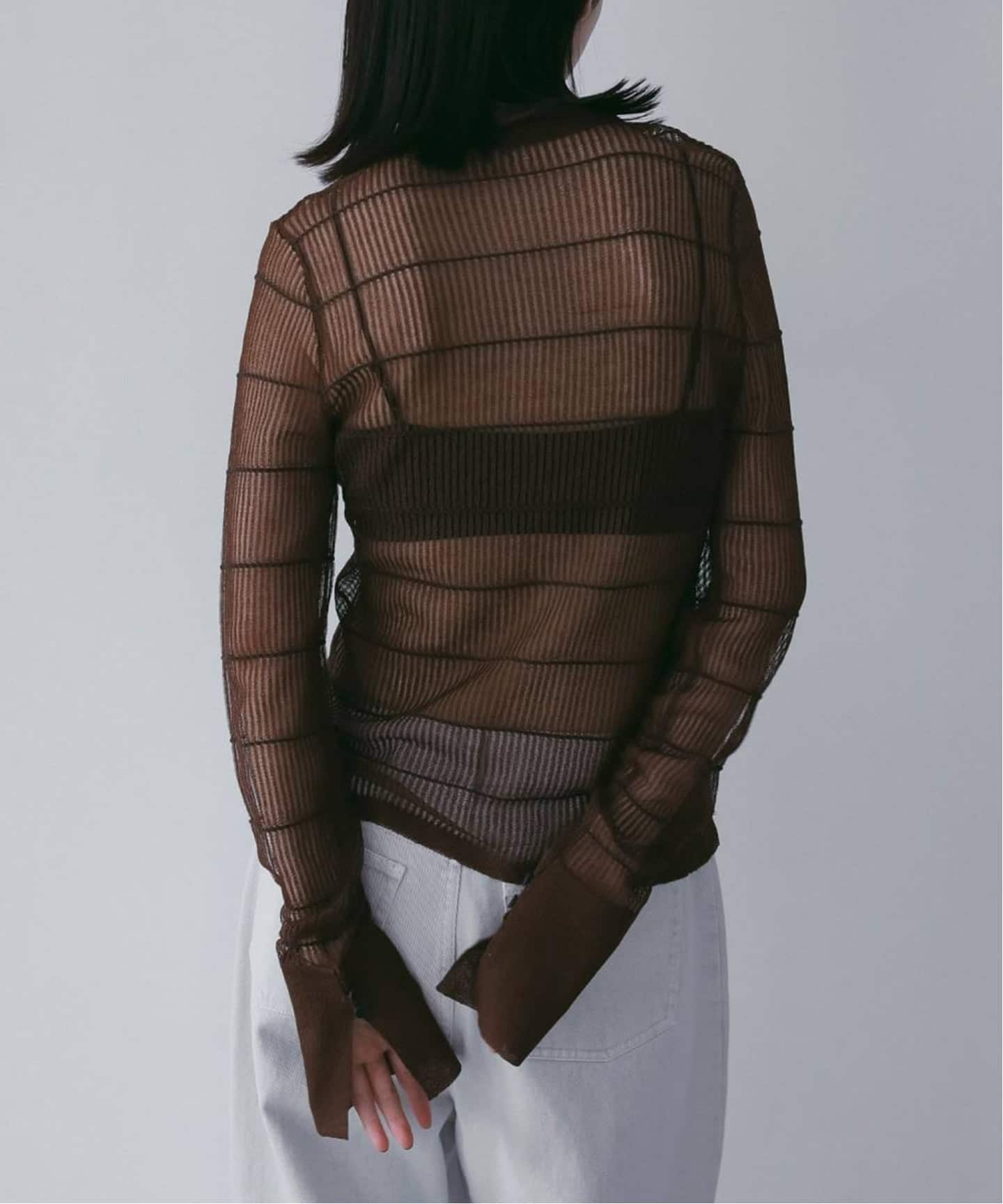 anuke Sheerborder Knit Shirts（ニット／セーター）｜BOICE FROM