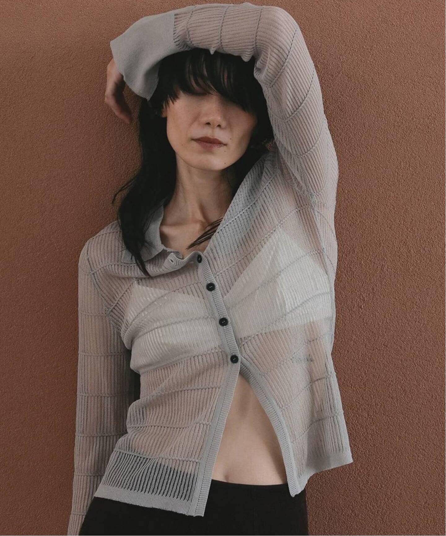 anuke Sheerborder Knit Shirts（ニット／セーター）｜BOICE FROM