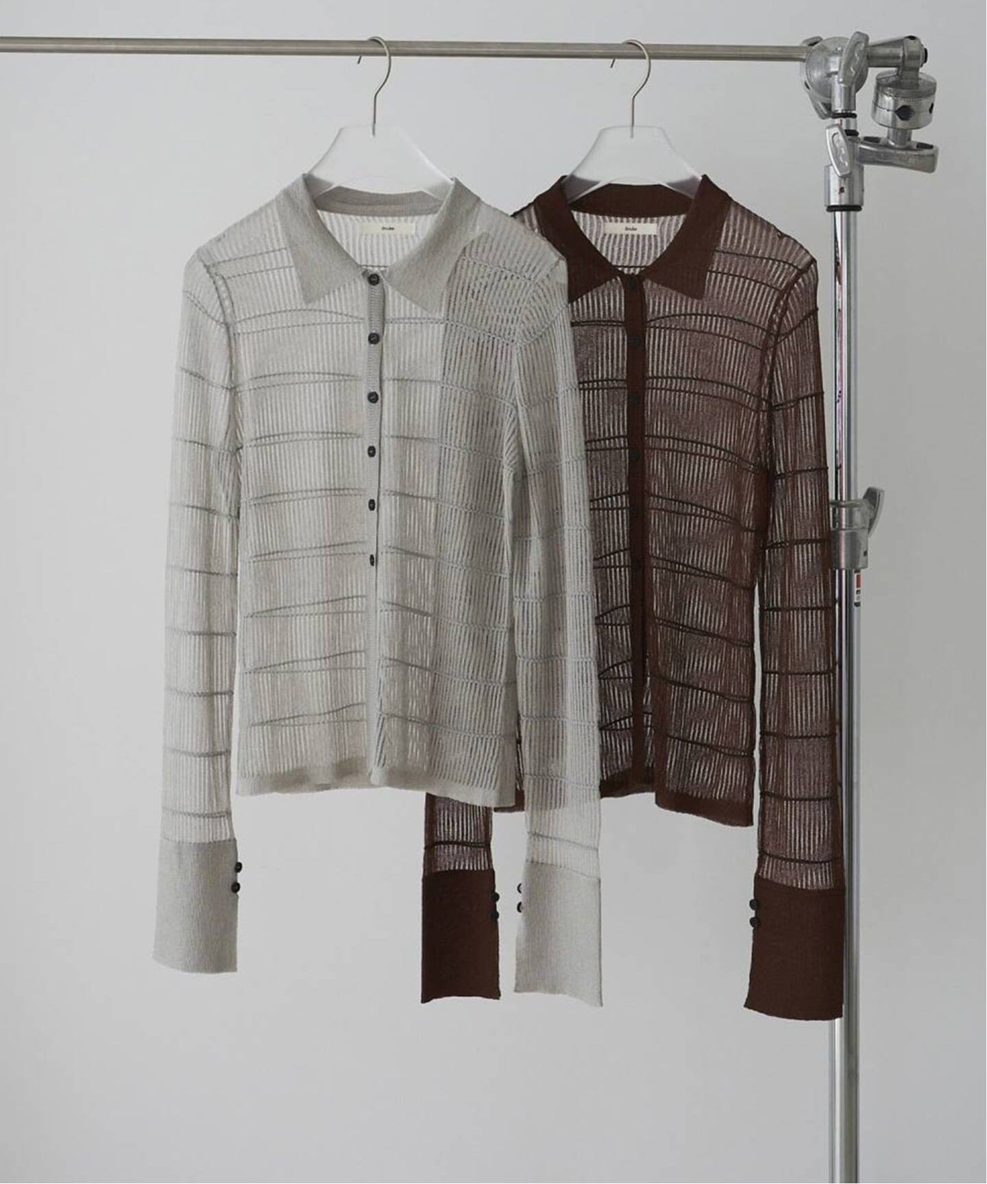 anuke Sheerborder Knit Shirts（ニット／セーター）｜BOICE FROM