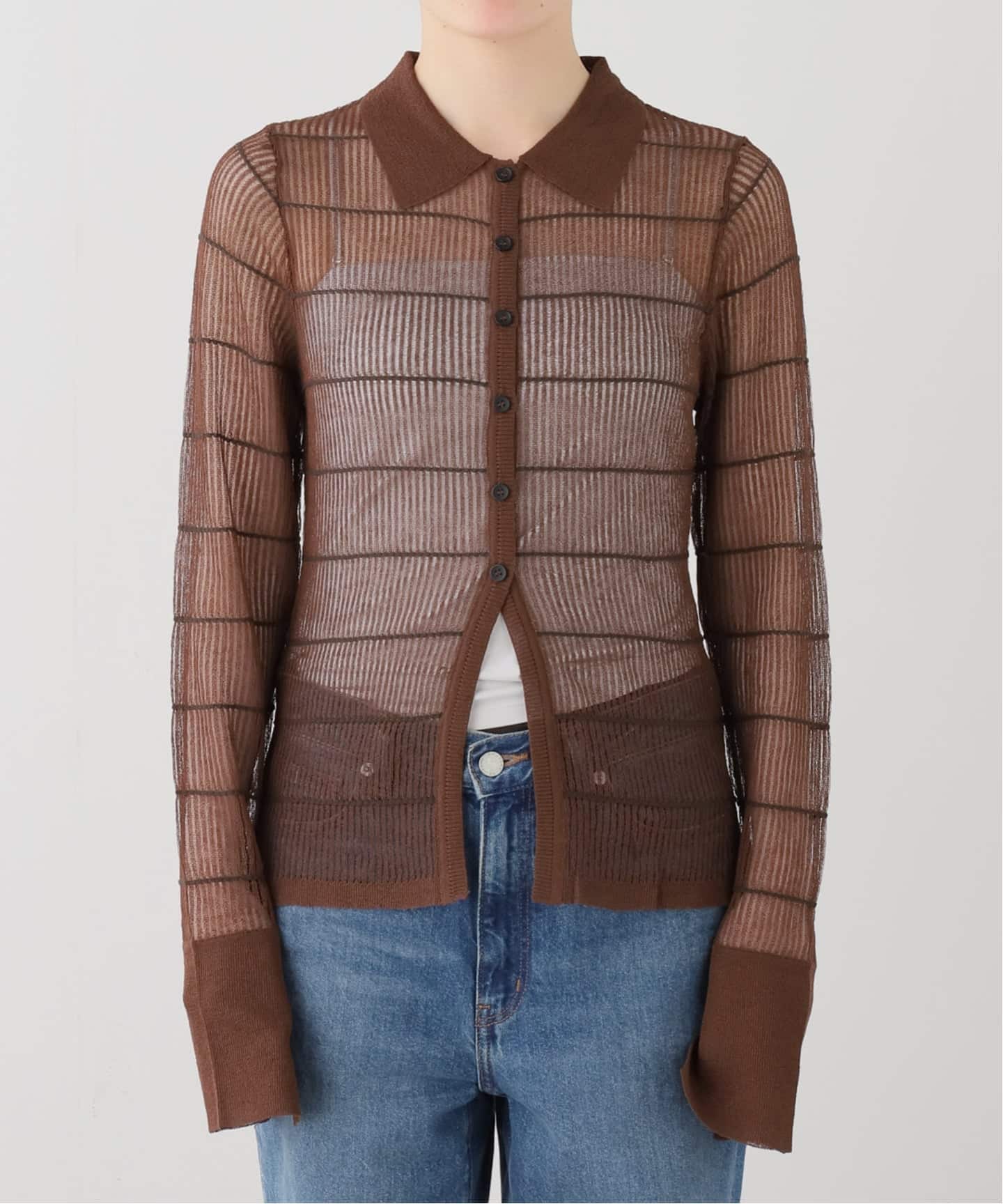 anuke Sheerborder Knit Shirts（ニット／セーター）｜BOICE FROM