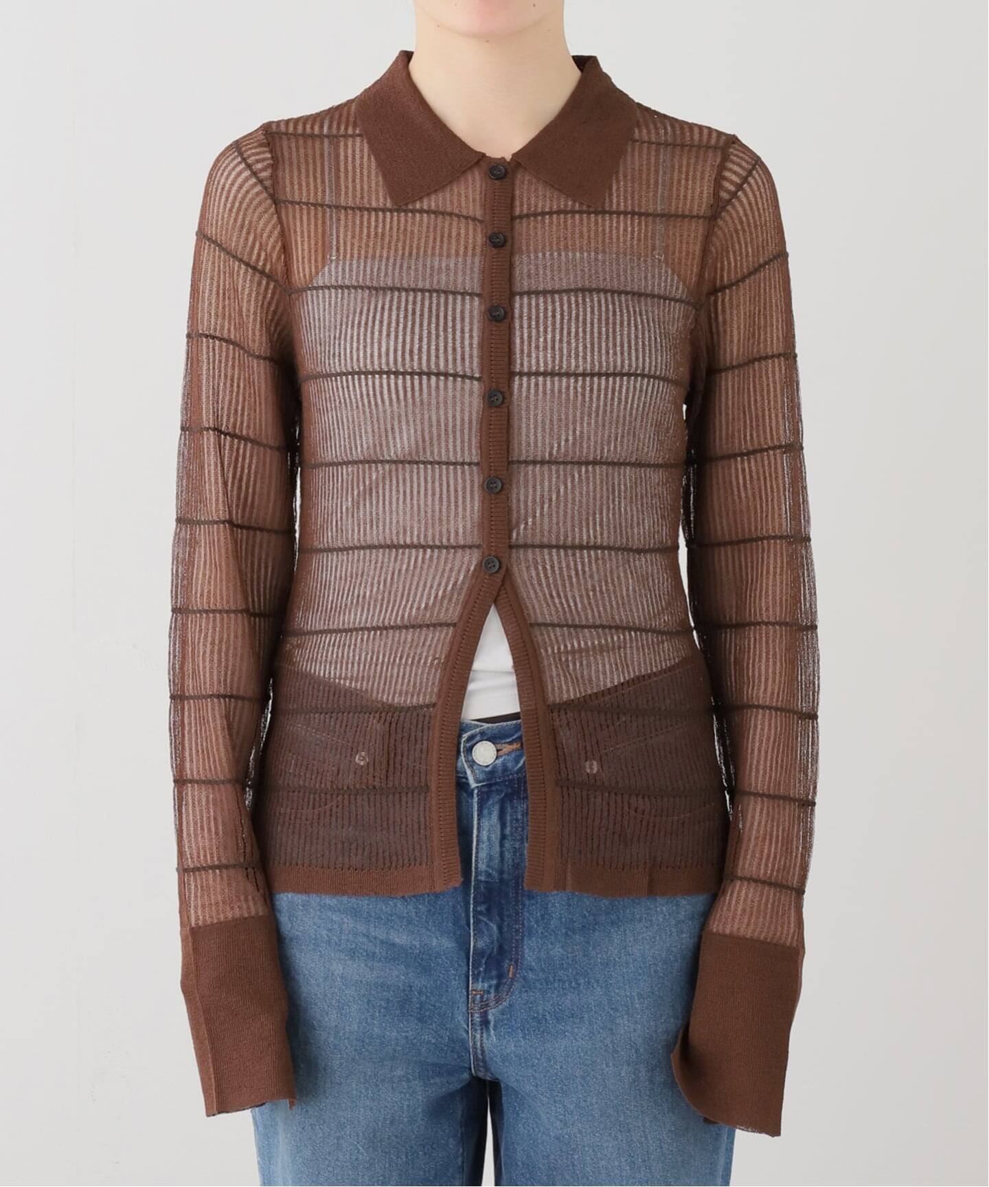 anuke Sheerborder Knit Shirts（ニット／セーター）｜BOICE FROM 