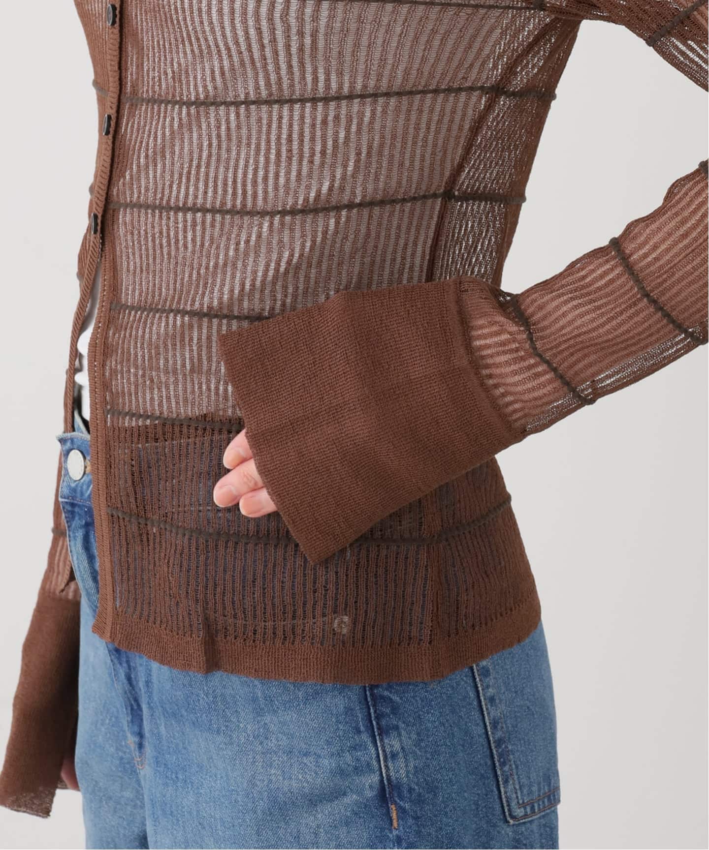 anuke Sheerborder Knit Shirts（ニット／セーター）｜BOICE FROM