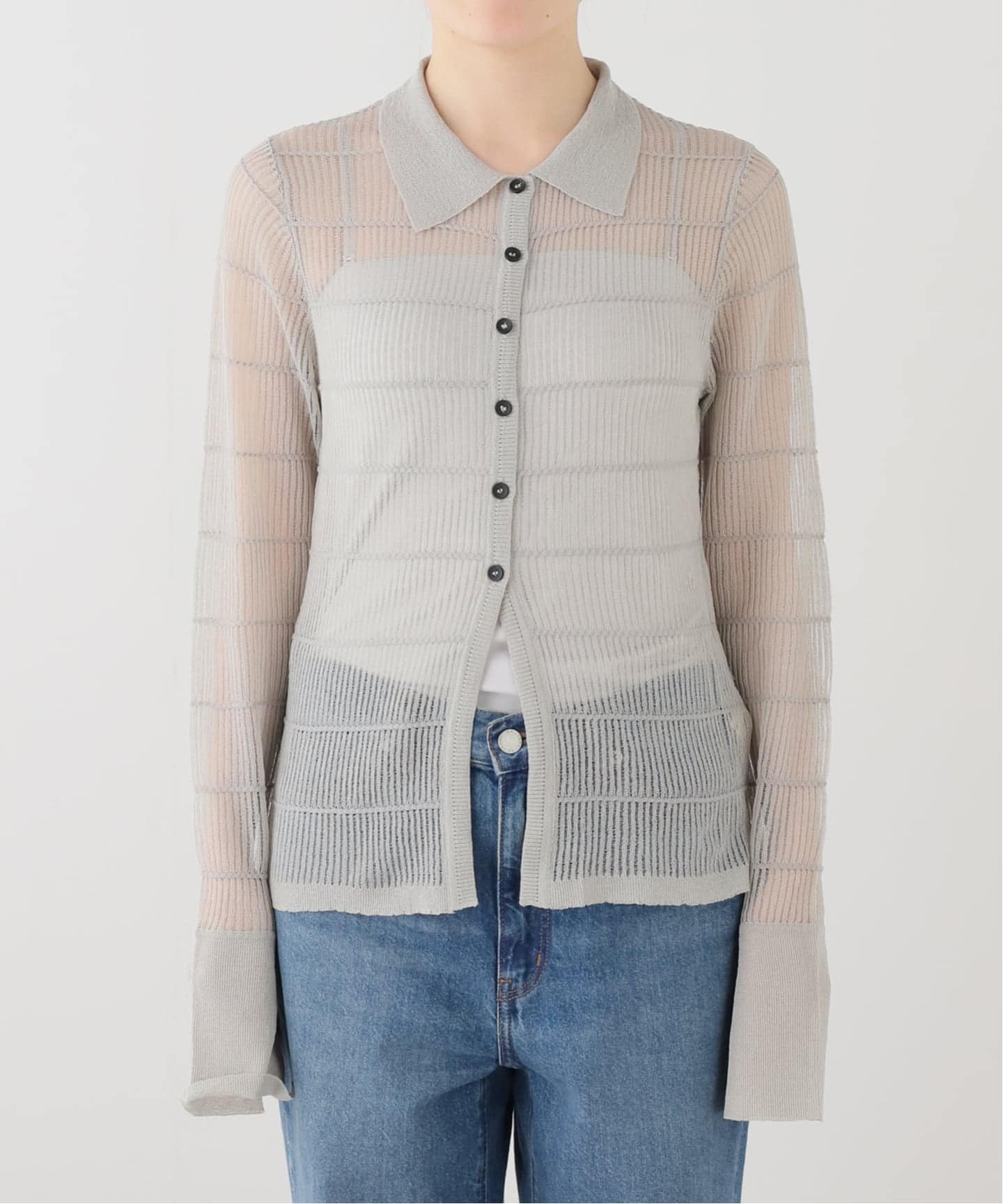 anuke Sheerborder Knit Shirts（ニット／セーター）｜BOICE FROM