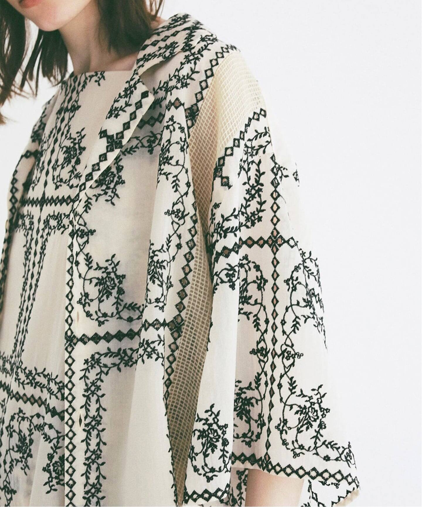 CLANE EMBROIDERY LACE BOX SHIRTS（シャツ／ブラウス）｜BOICE FROM 