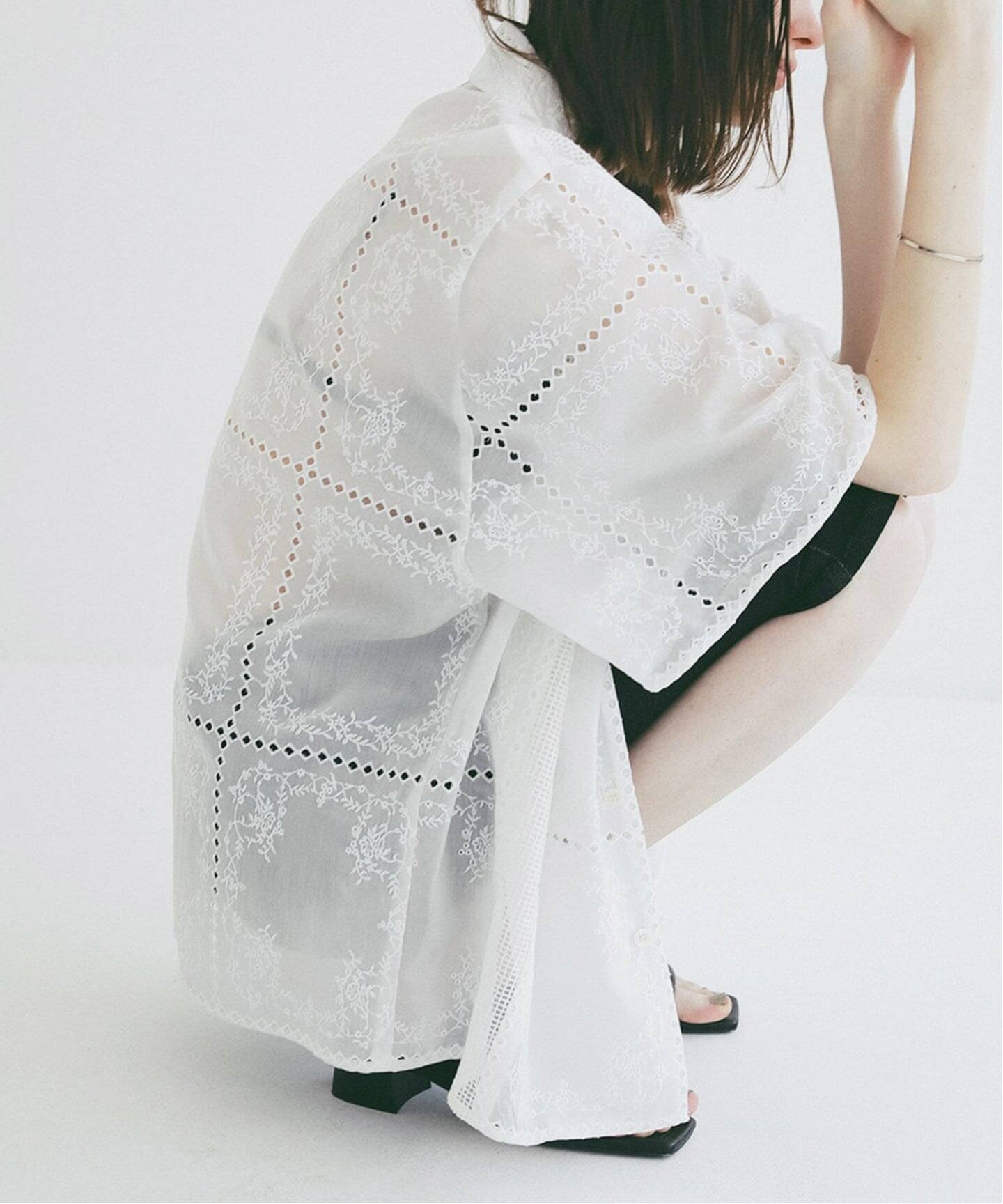 CLANE EMBROIDERY LACE BOX SHIRTS（シャツ／ブラウス）｜BOICE FROM
