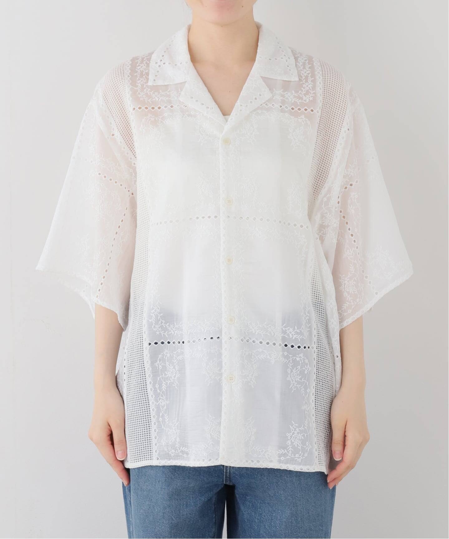 CLANE EMBROIDERY LACE BOX SHIRTS（シャツ／ブラウス）｜BOICE FROM 