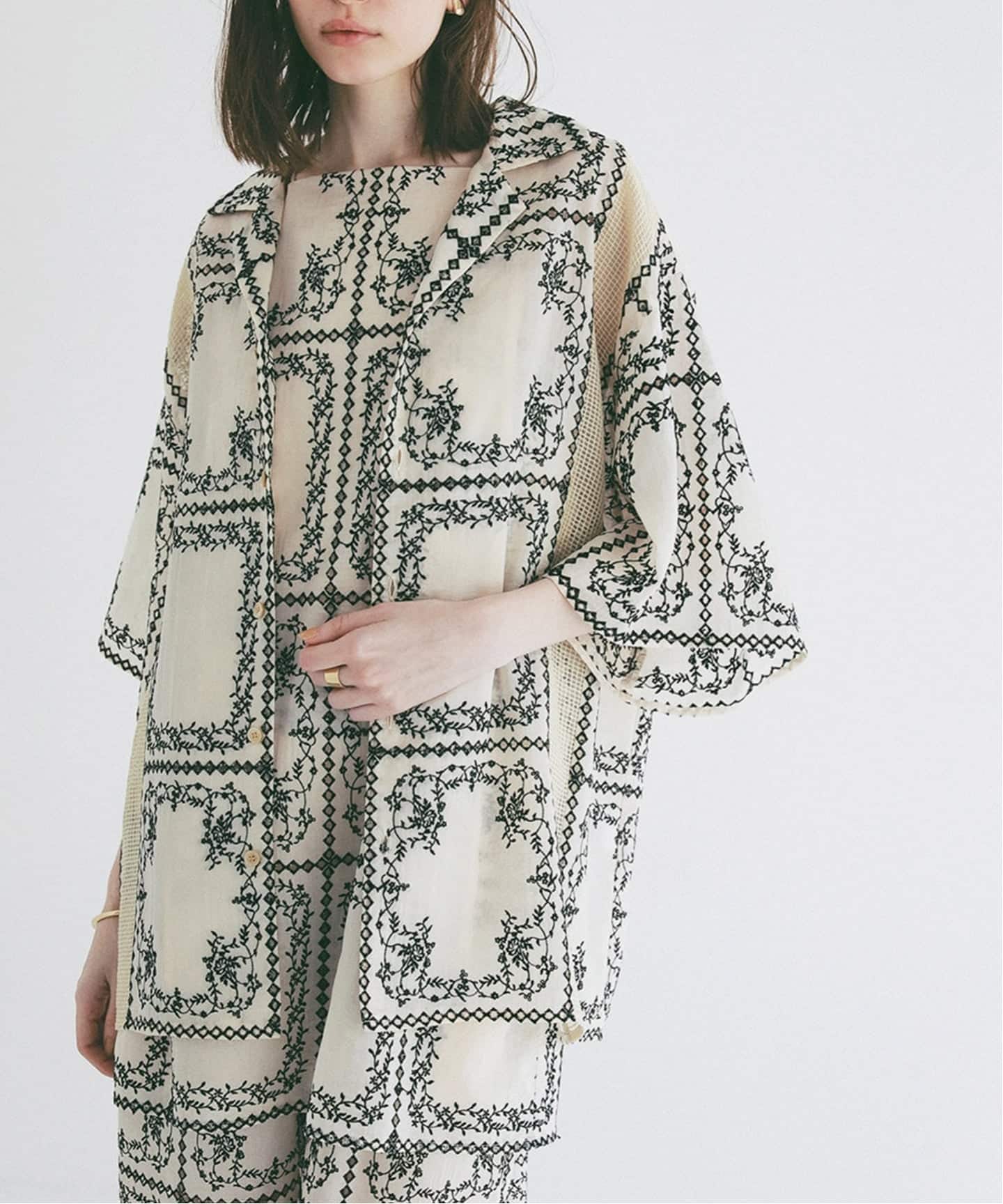 CLANE EMBROIDERY LACE BOX SHIRTS 新品未使用 CLANE EMBROIDERY LACE BOX SHIRTS（シャツ／ブラウス）｜BOICE FROM