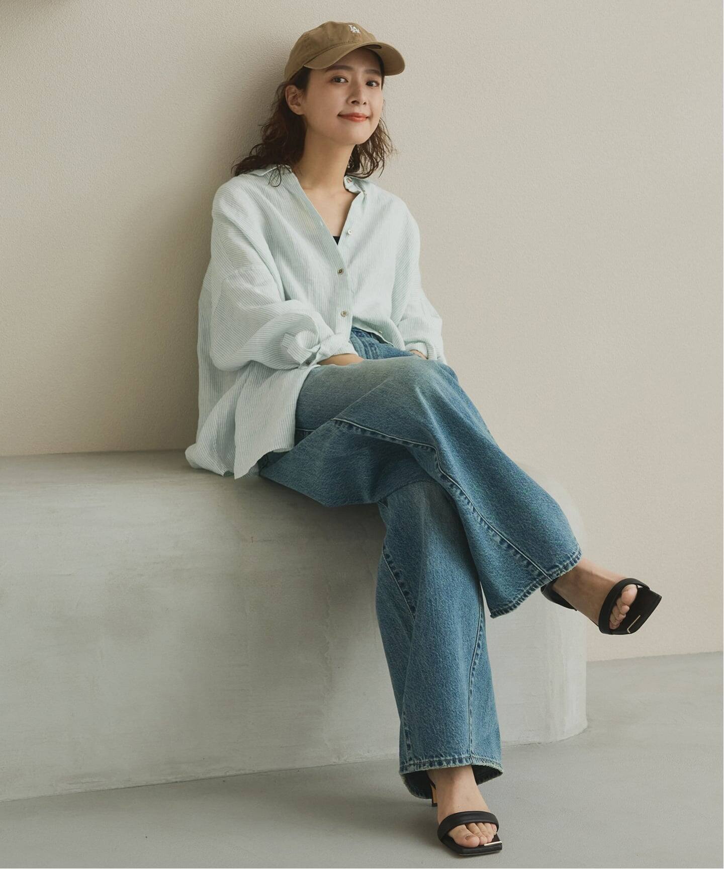 追加3予約》 80リネンカシュクール ビッグシャツ（シャツ／ブラウス