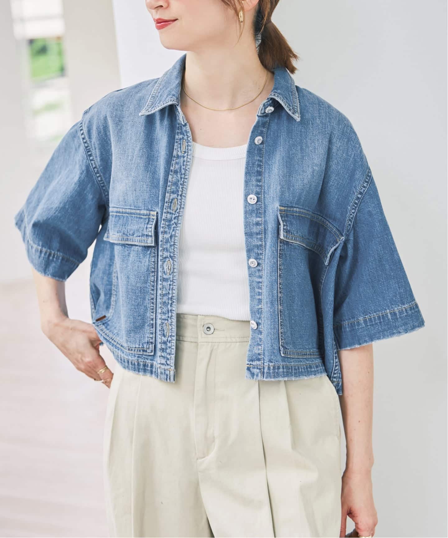 5 1/2 HALF Sleeve Shirt（シャツ／ブラウス）｜Spick & Span