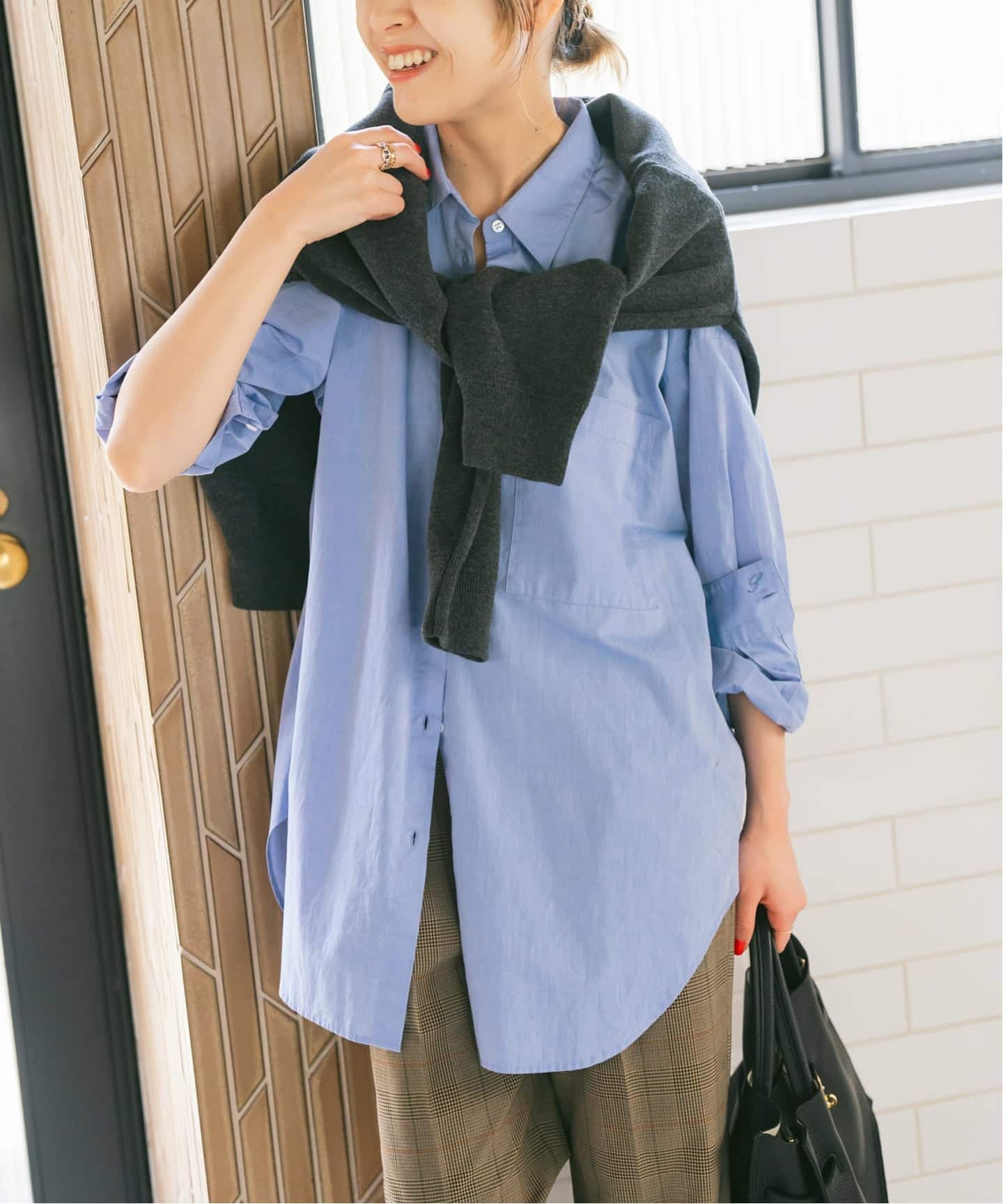 Spick&amp;Span#シャツ Spick&Span(スピックアンドスパン) / 24SS/半袖シャツ/--/ポリエステル