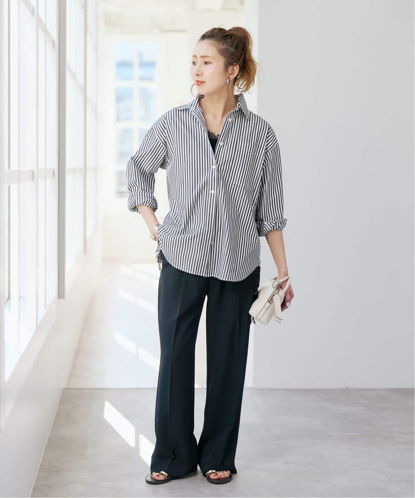 新色有り / 追加2予約》50コットンコンパクトシャツ（シャツ／ブラウス