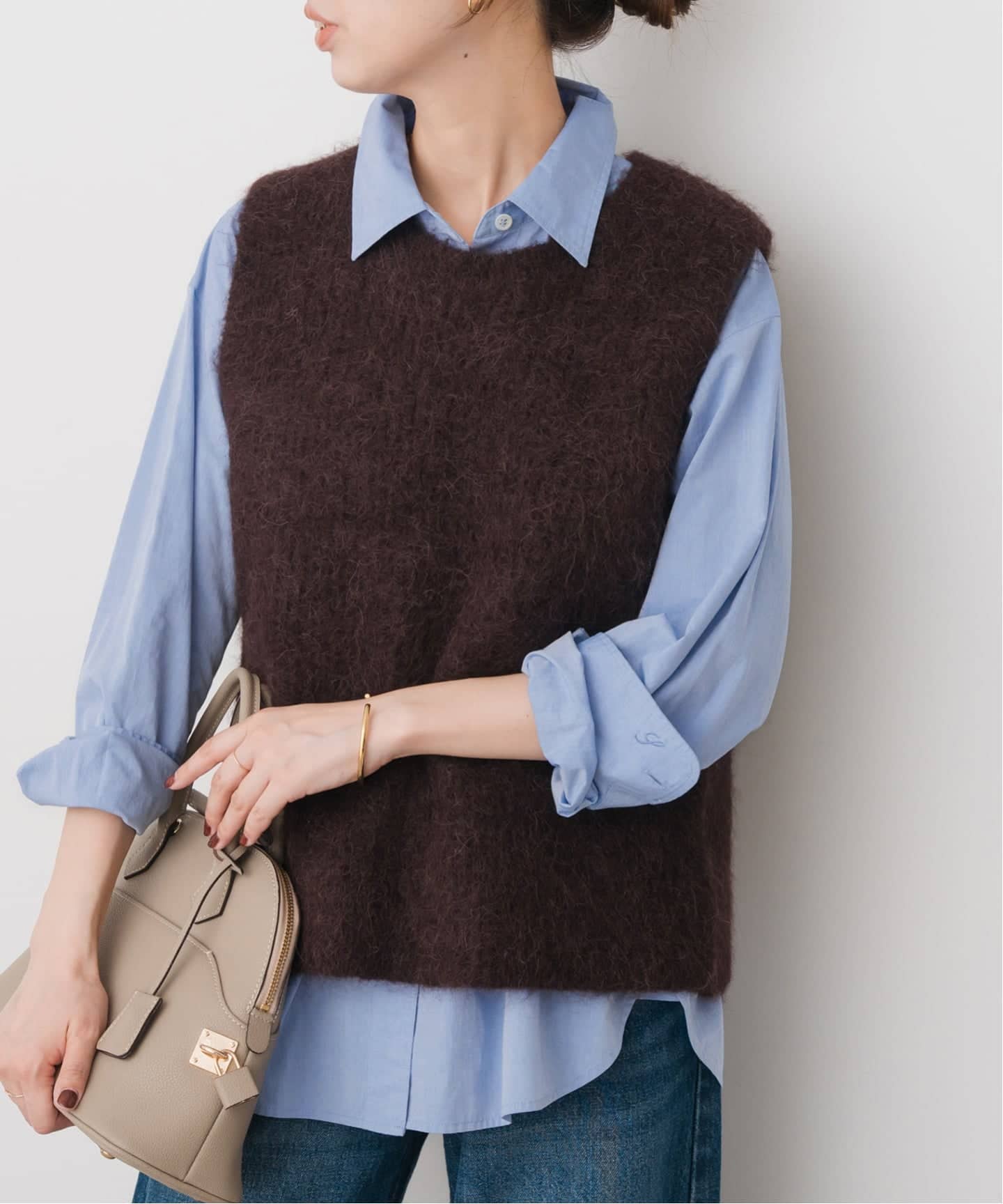 新色有り / 追加2》50コットンコンパクトシャツ（シャツ／ブラウス