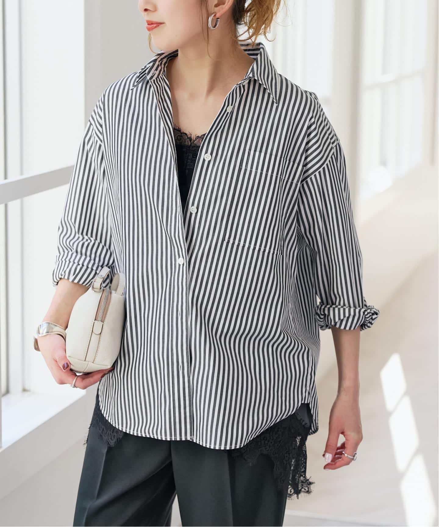 新色有り / 追加2予約》50コットンコンパクトシャツ（シャツ／ブラウス