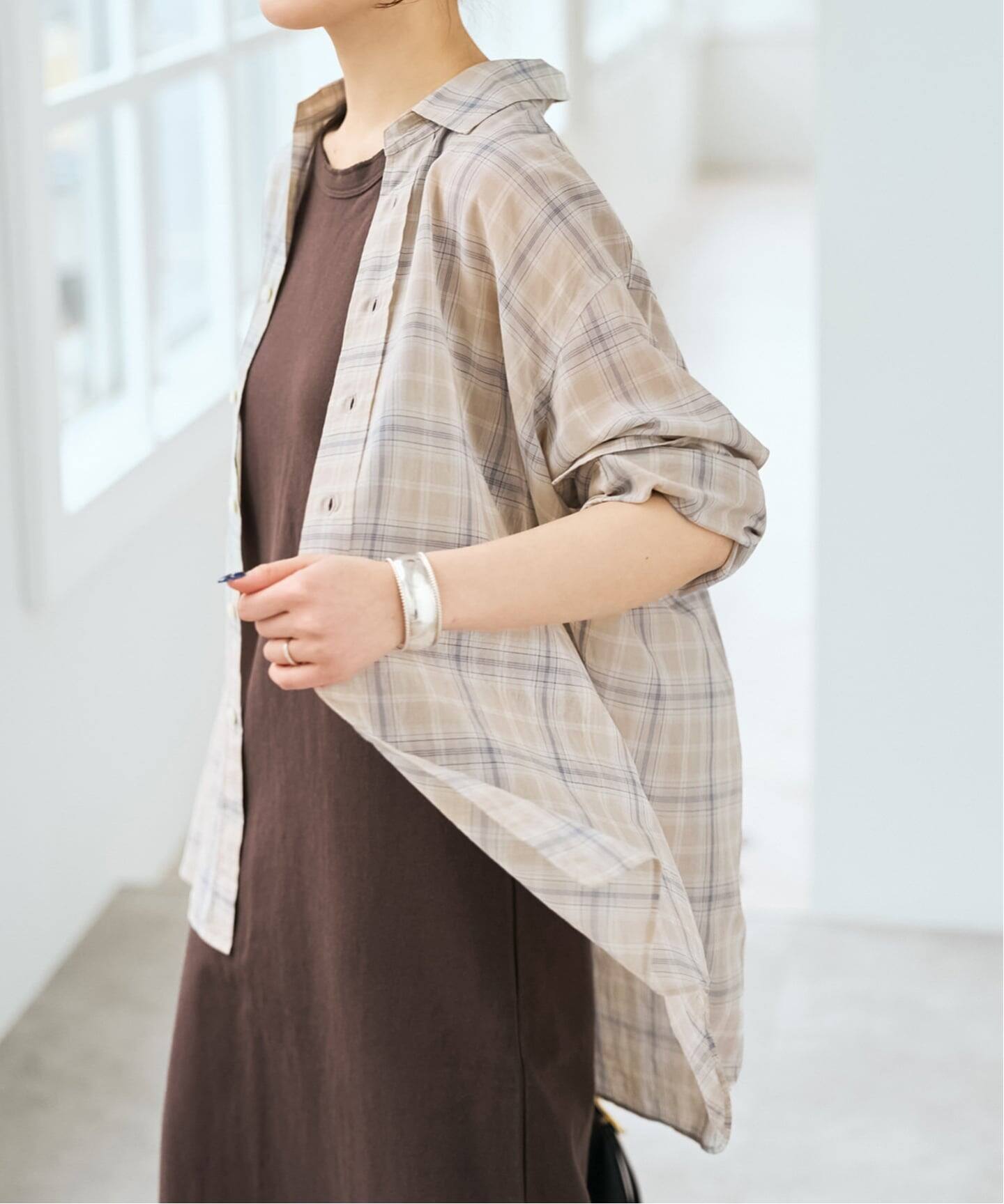 コットンボイルチェックシャツ（シャツ／ブラウス）｜Spick & Span 