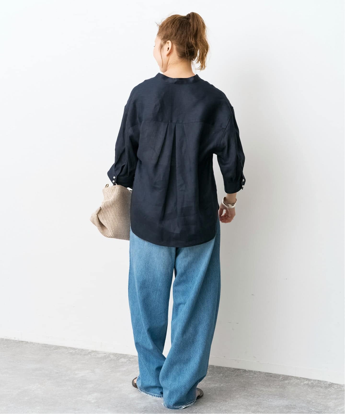 Spick&amp;span パールボタンギャザースリーブシャツ Spick & Span｜《WEB限定 / 追加2予約》パールボタンギャザースリーブ