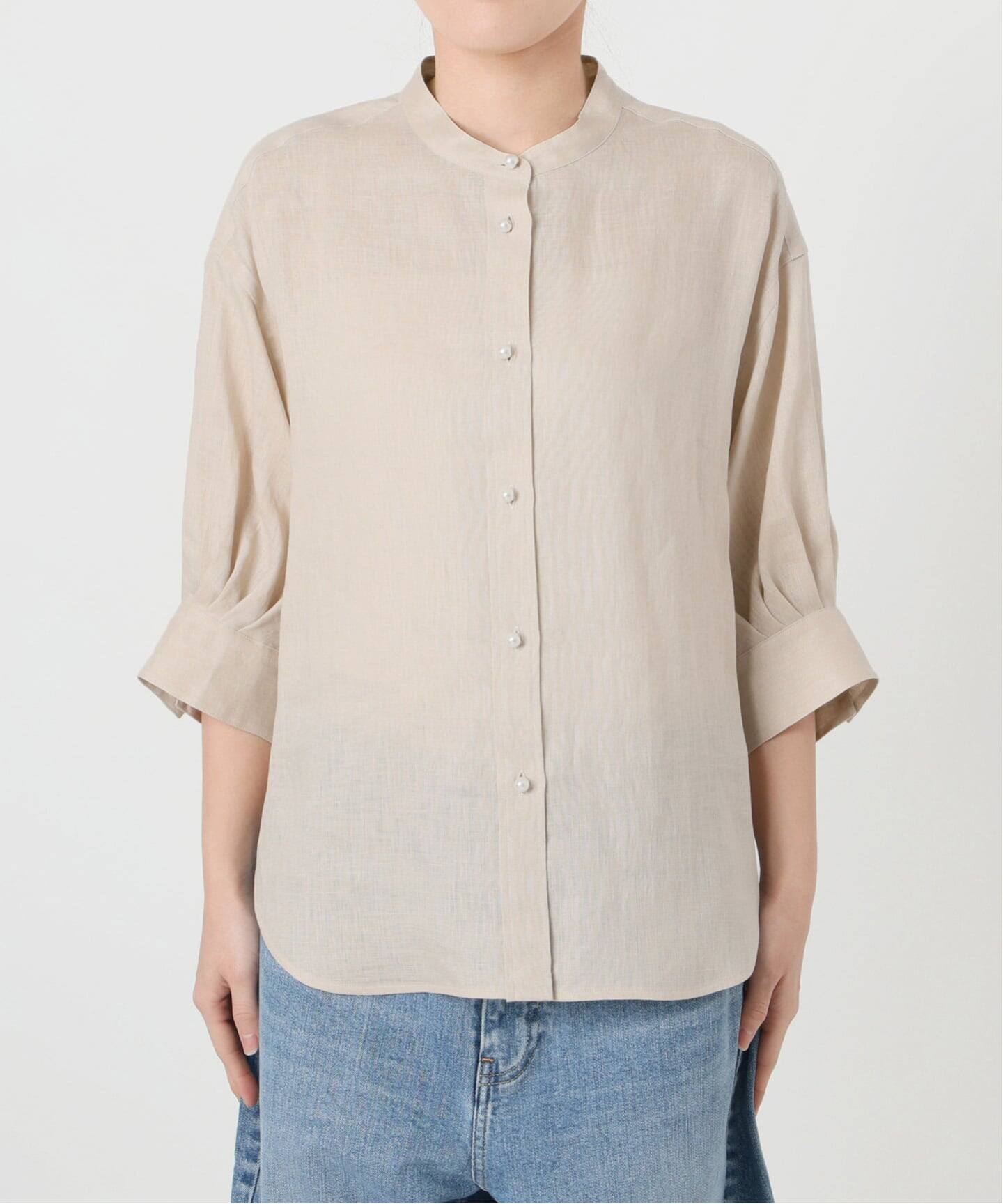 Spick &amp; Span パールボタンギャザースリーブシャツ WEB限定 / 追加》パールボタンギャザースリーブシャツ（シャツ