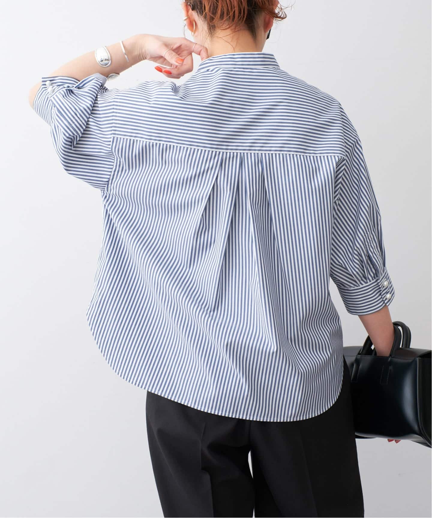 【新品タグ付】パールボタンタックスリーブシャツ WEB限定 / 追加2予約》パールボタンギャザースリーブシャツ（シャツ