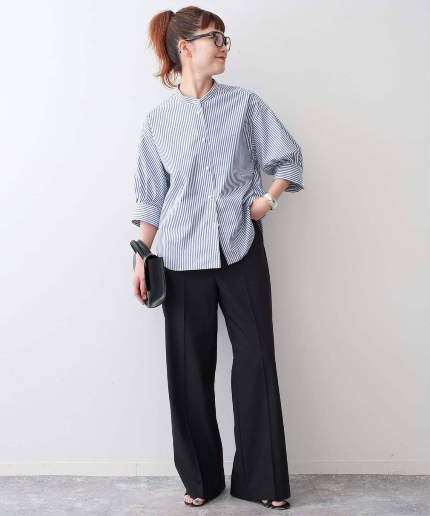 WEB限定 / 追加予約》パールボタンギャザースリーブシャツ（シャツ 