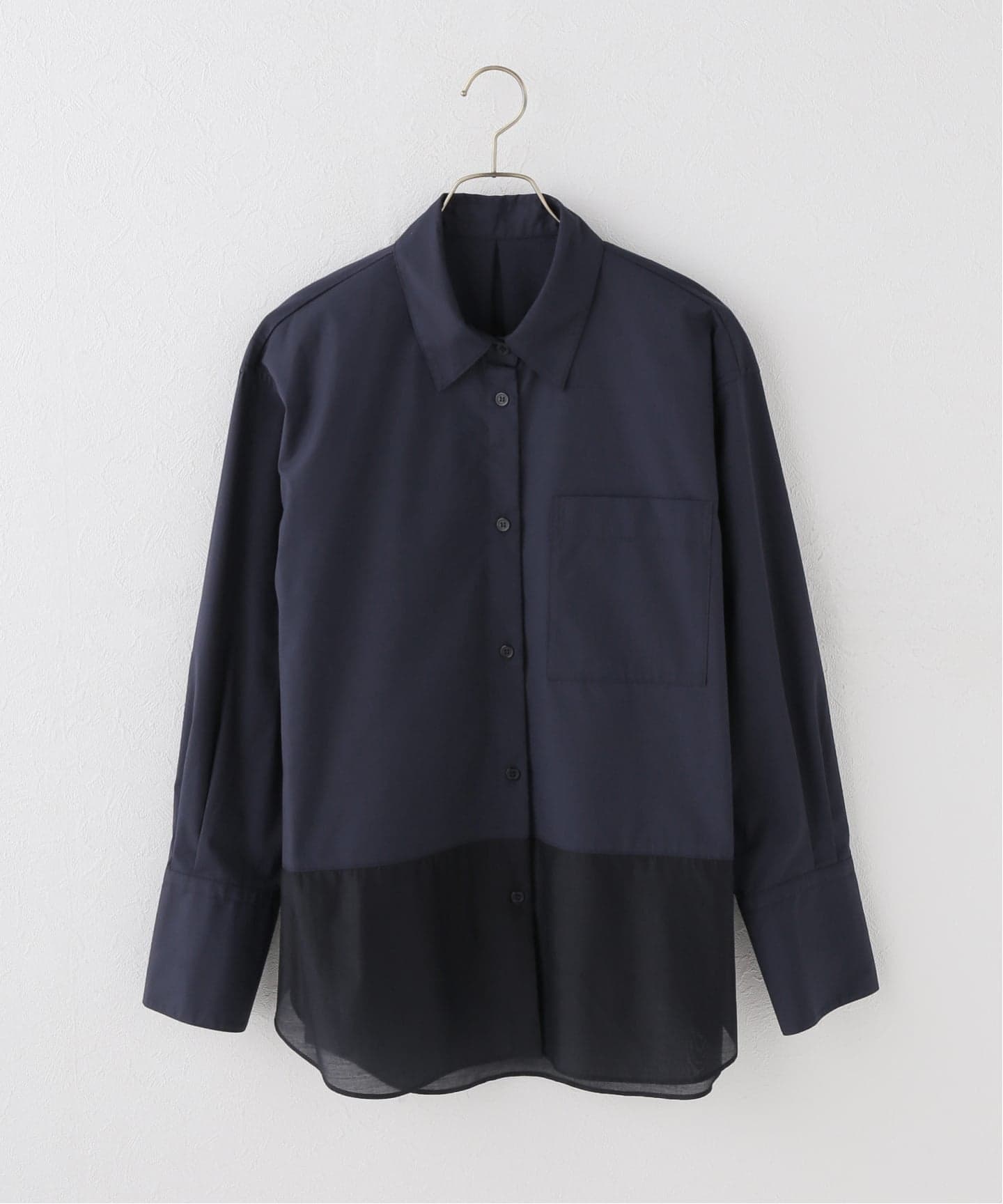 crinkle crinkle crinkle / indigo frill collar shirts（シャツ