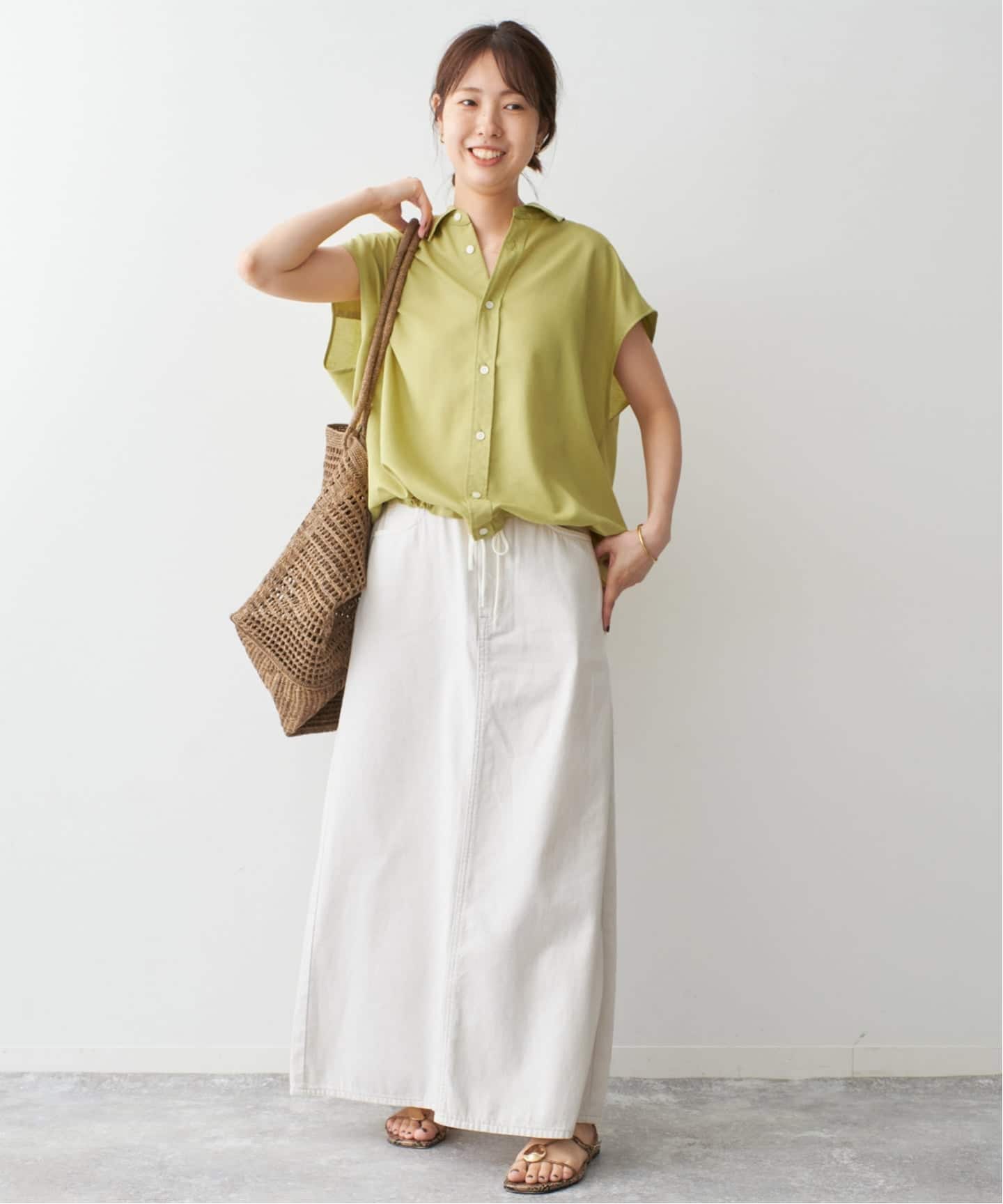 1回着用 Spick & Span ソフトブロードフレンチヘムギャザーシャツ白 1回着用 Spick & Span ソフトブロードフレンチヘムギャザーシャツ白