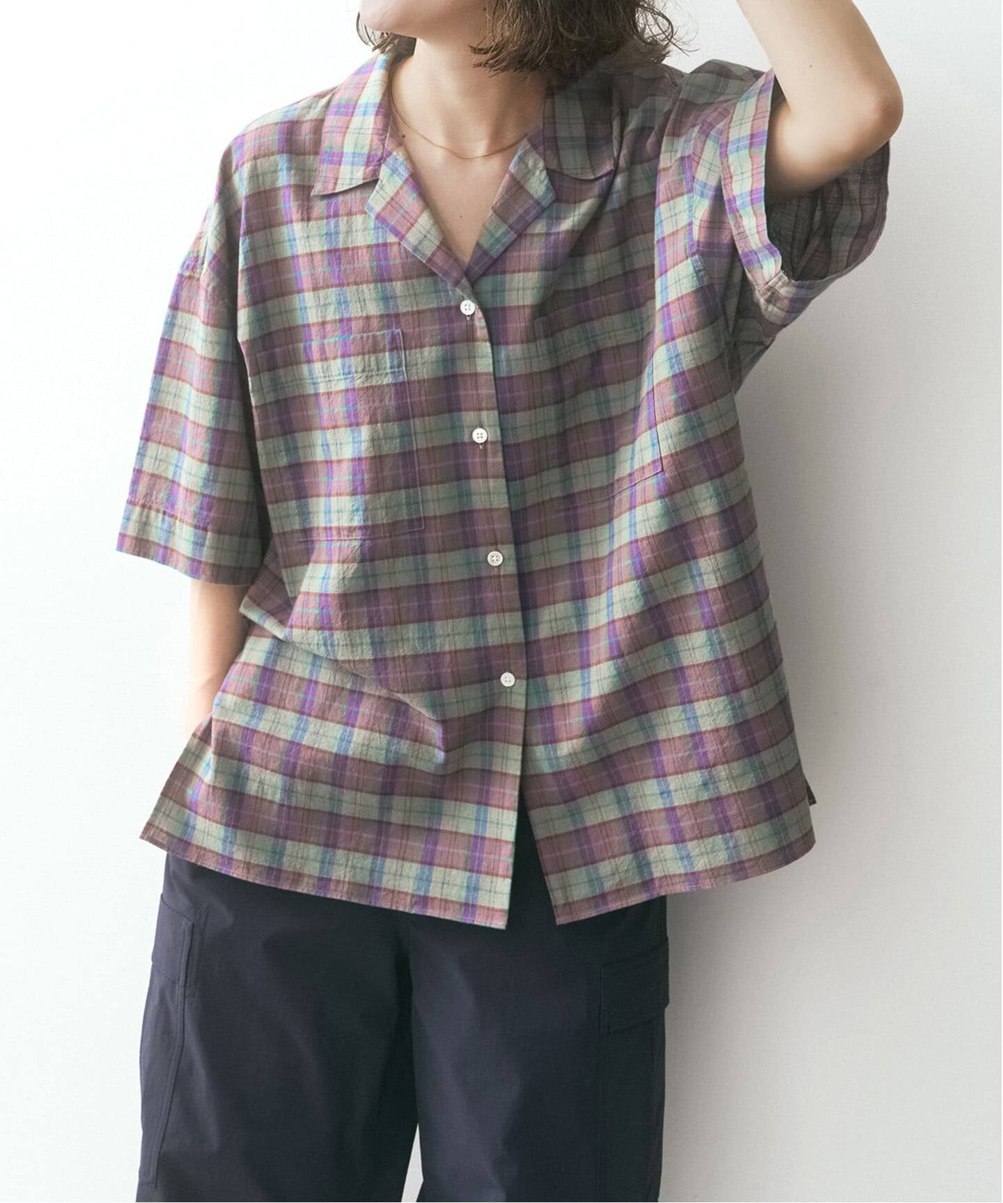 SHEN TANAKA*S ハーフスリーブシャツ SHEN TANAKA*S ハーフスリーブシャツ（シャツ／ブラウス）｜Spick