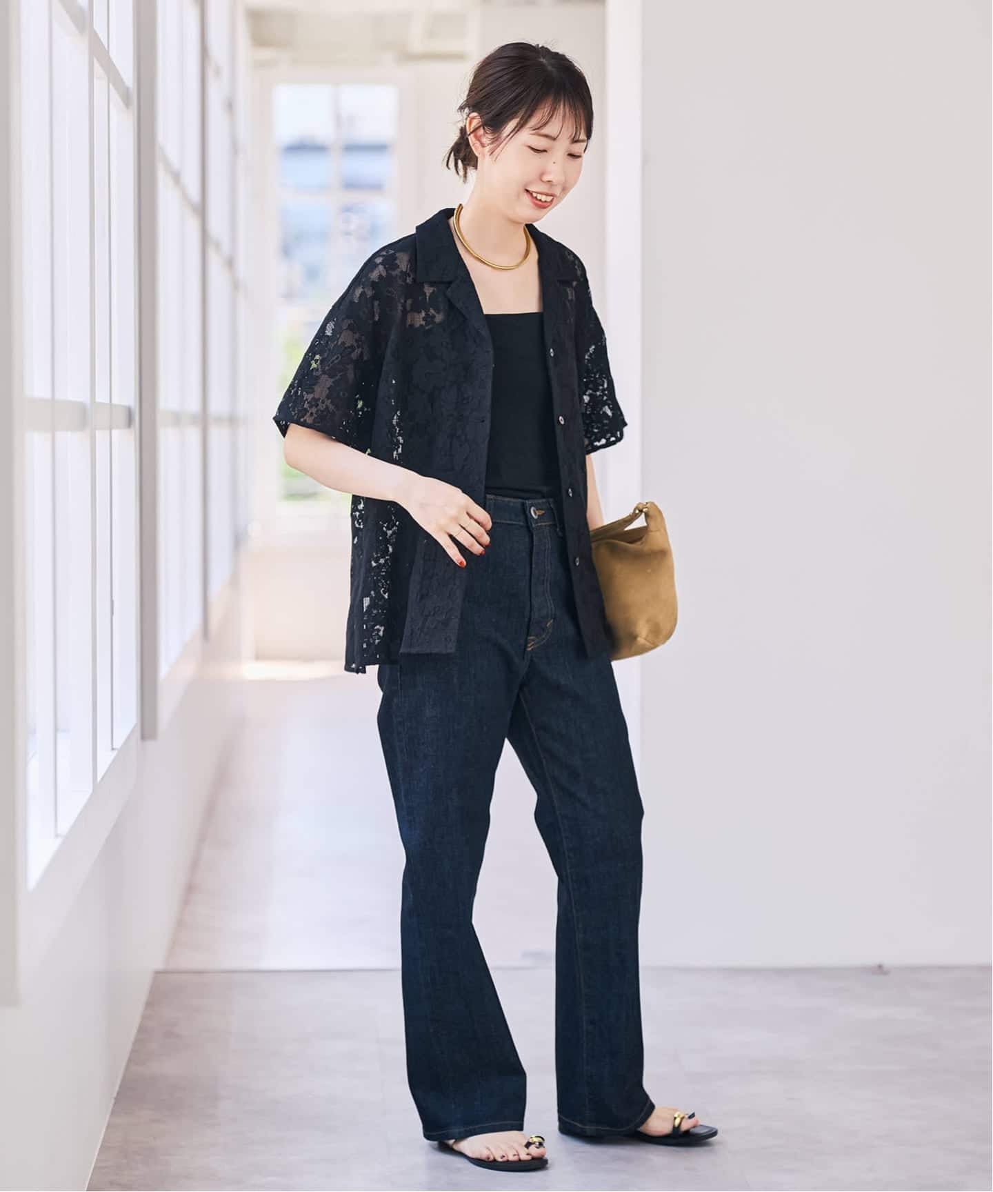 レースハーフスリーブシャツ（シャツ／ブラウス）｜Spick & Span
