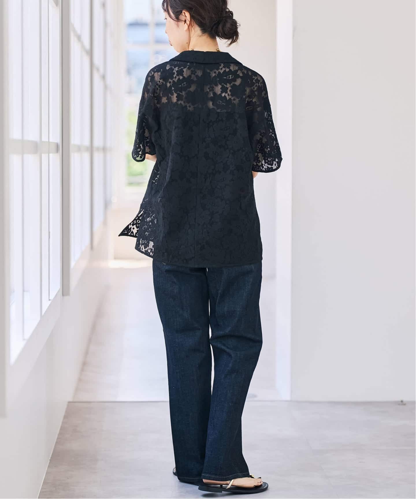 レースハーフスリーブシャツ（シャツ／ブラウス）｜Spick & Span