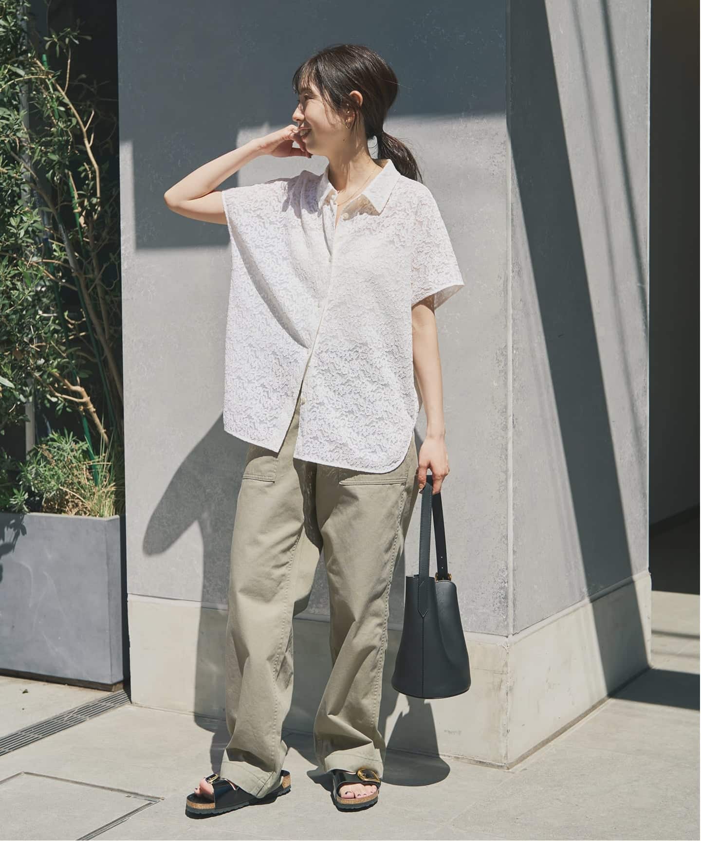 レースフレンチスリーブシャツ（シャツ／ブラウス）｜Spick & Span
