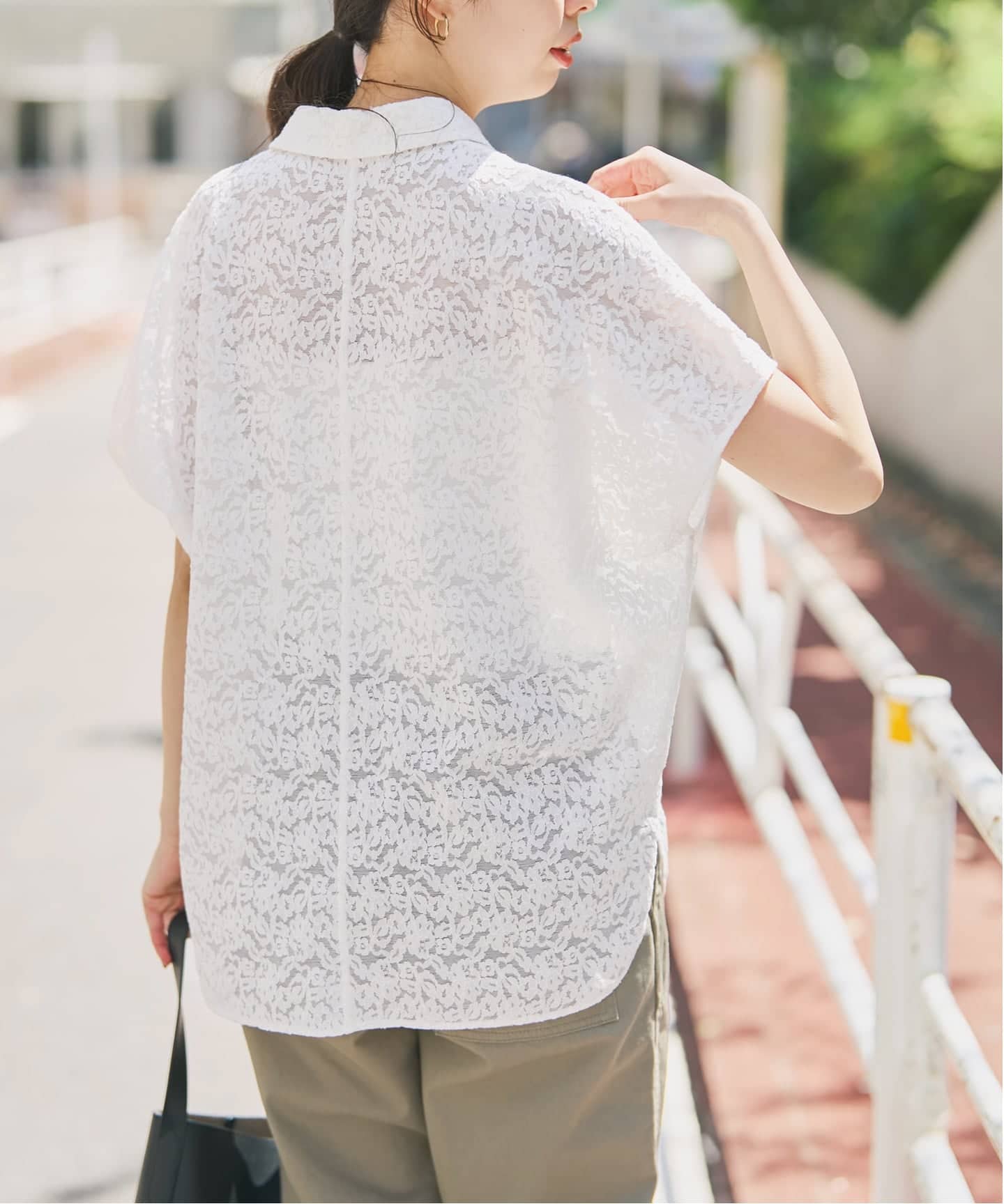 レースフレンチスリーブシャツ（シャツ／ブラウス）｜Spick & Span