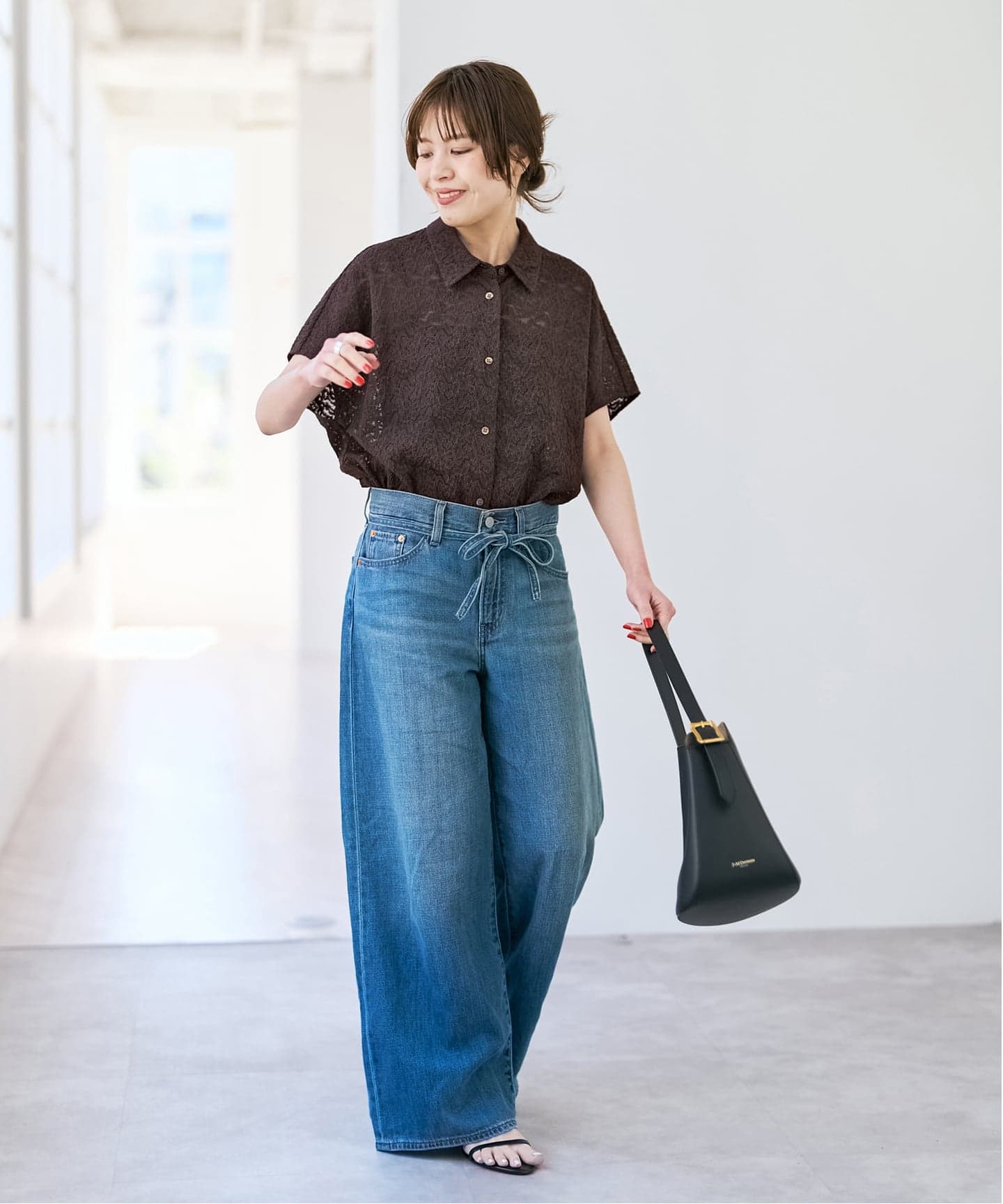 スピックアンドスパン　フレンチスリーブ レース レースフレンチスリーブシャツ（シャツ／ブラウス）｜Spick & Span