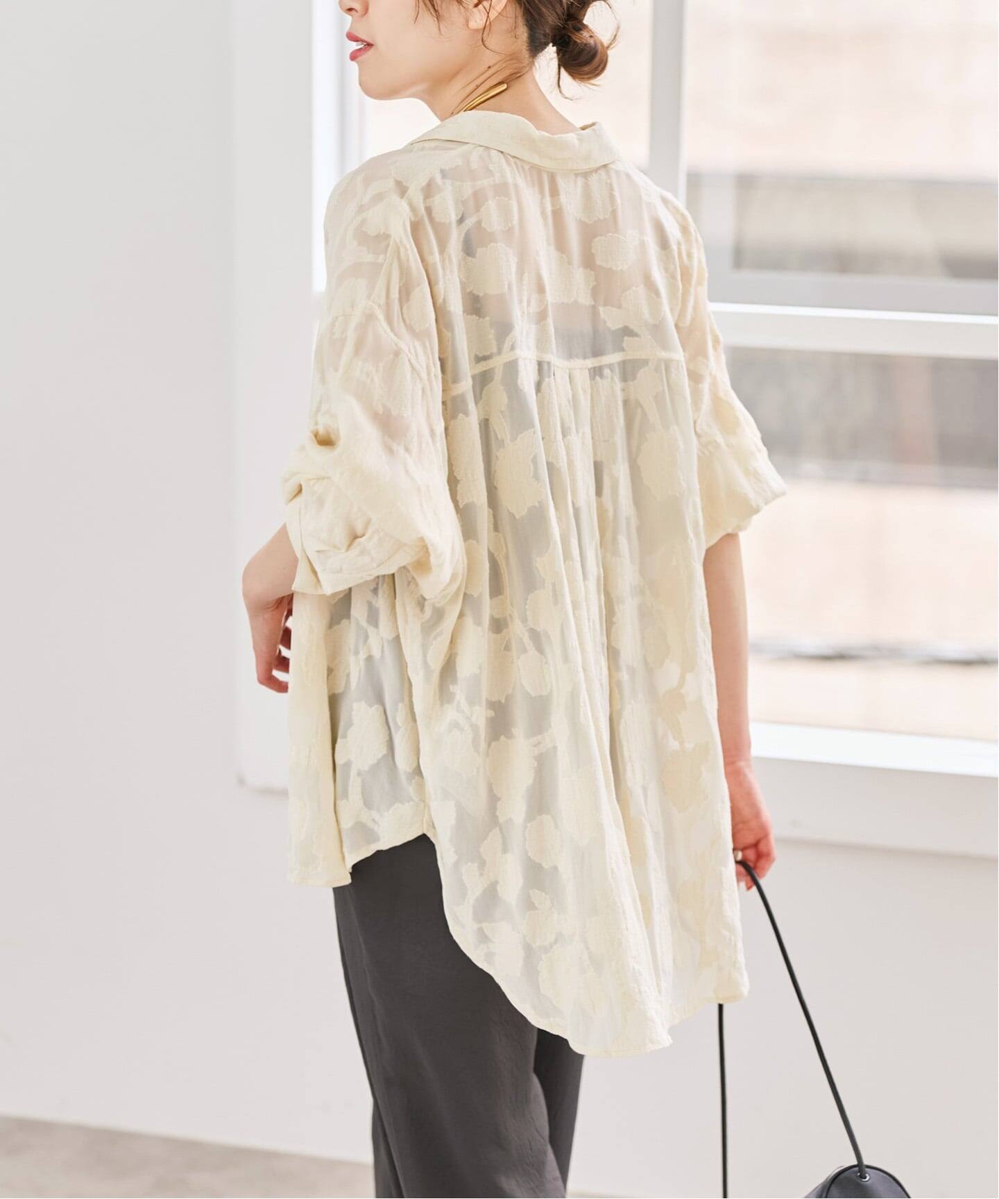 Spick & Span HYU フラワージャガードブラウス HYU フラワージャガードシャツ（シャツ／ブラウス）｜Spick & Span