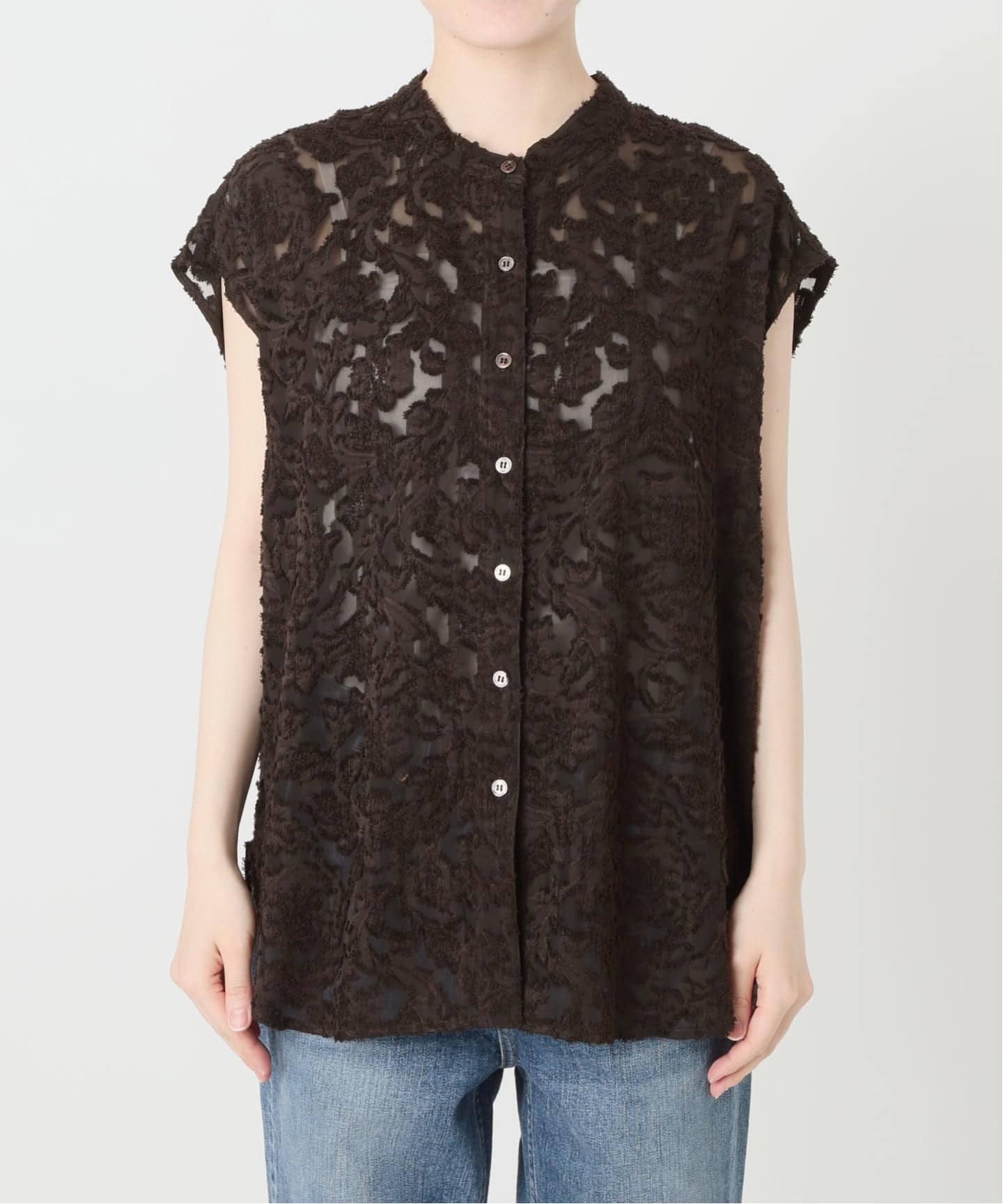 Spick & Span シアージャガードフレンチシャツ シアージャガードフレンチシャツ（シャツ／ブラウス）｜Spick & Span