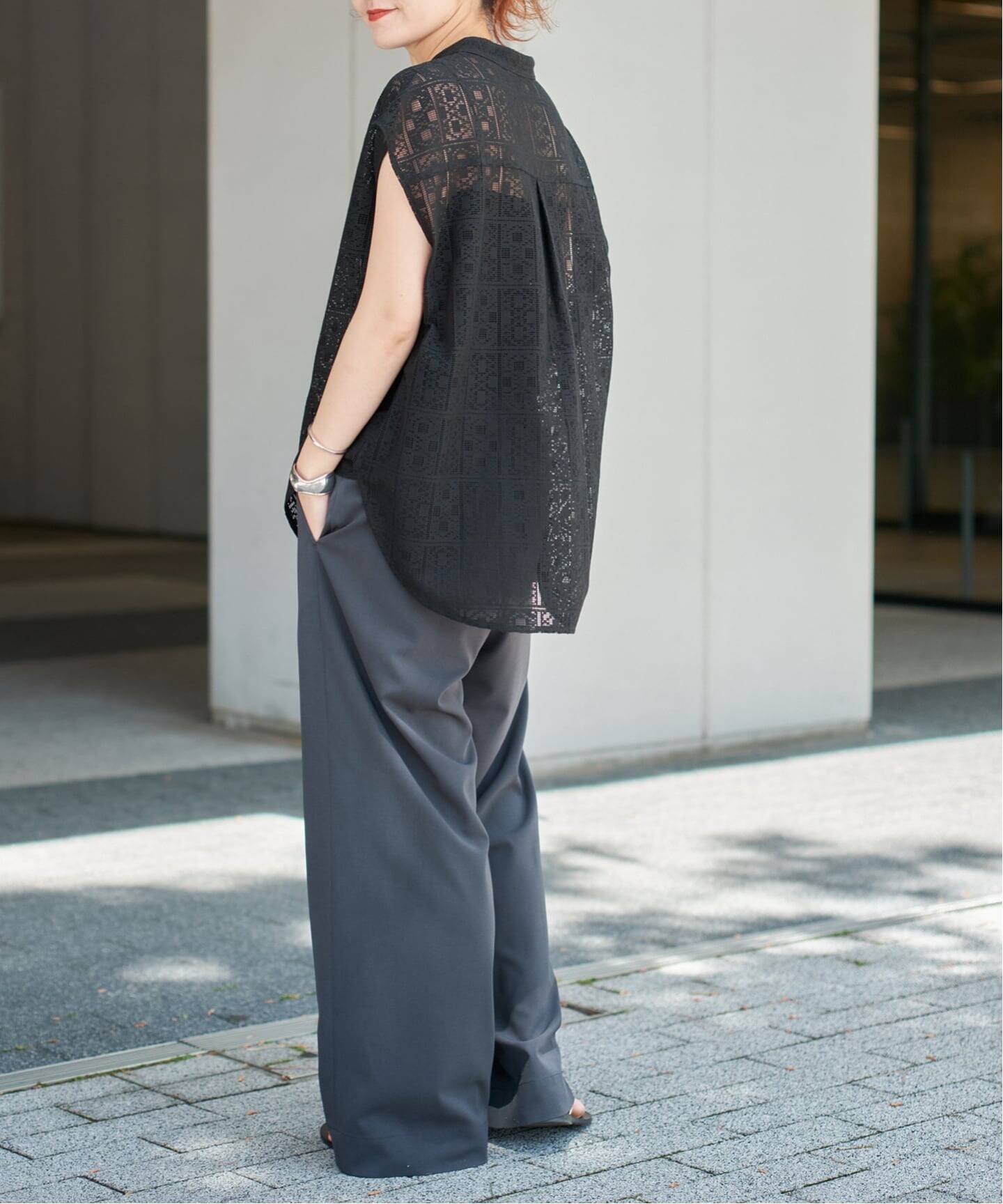 WEB限定 / 追加》PEレースフレンチスリーブシャツ（シャツ／ブラウス 