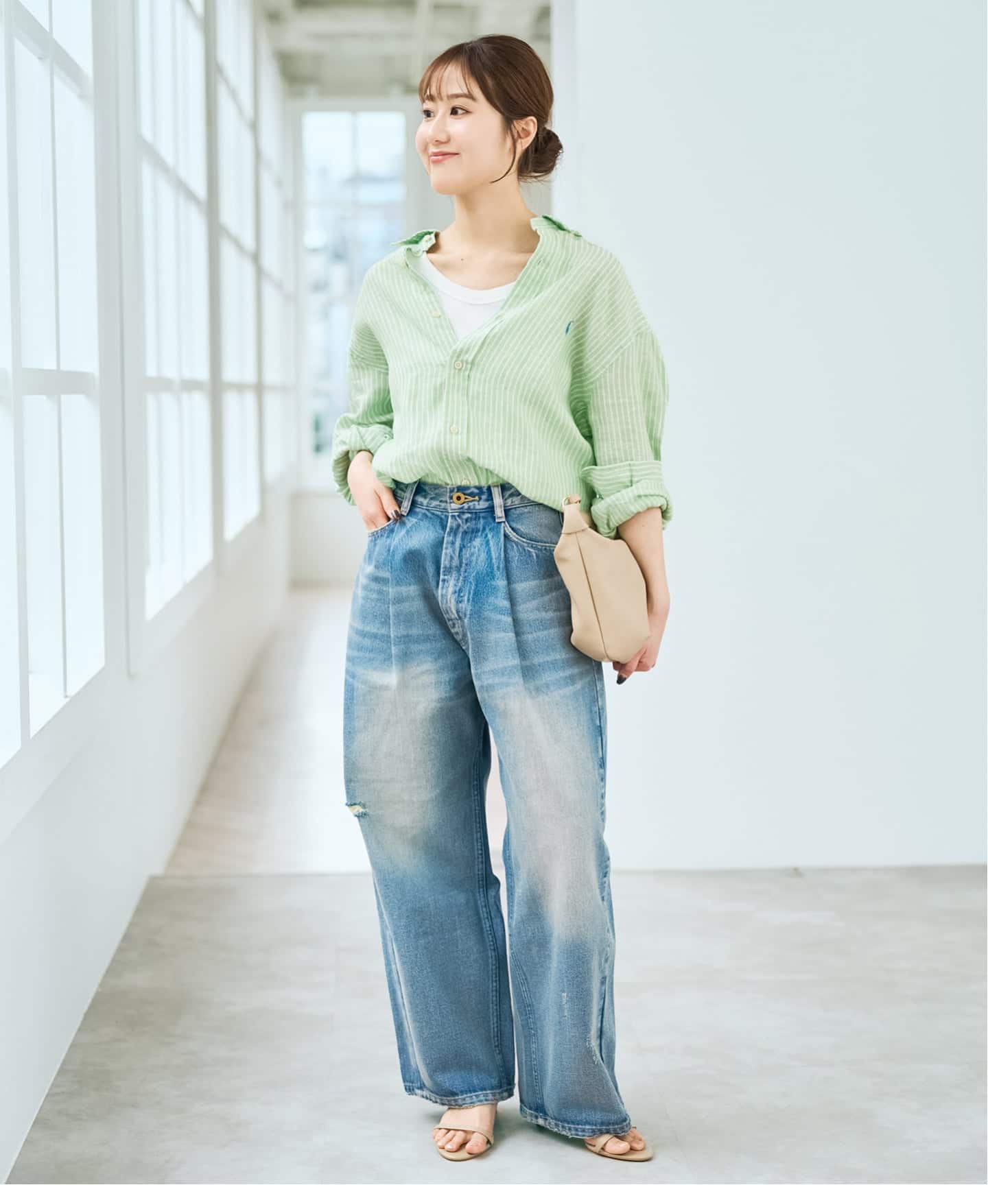 POLO RALPH LAUREN/ポロ ラルフ ローレン LINEN STRIPE SPORT SHIRTS