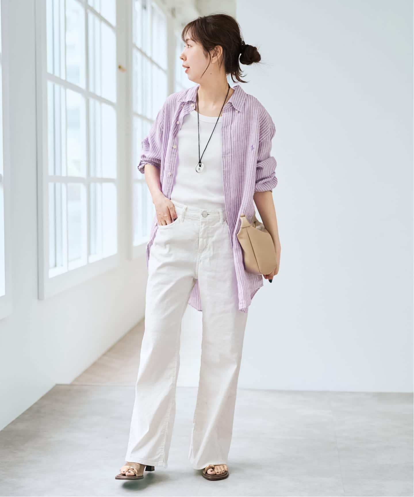 POLO RALPH LAUREN/ポロ ラルフ ローレン LINEN STRIPE SPORT SHIRTS