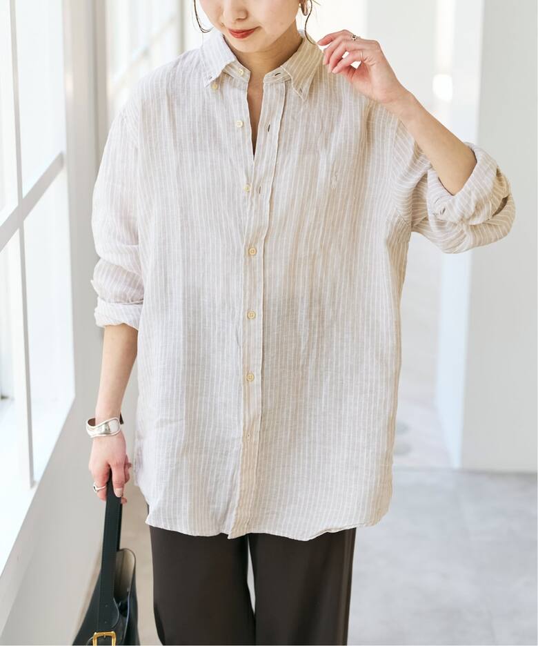 POLO RALPH LAUREN/ポロ ラルフ ローレン LINEN STRIPE SPORT SHIRTS 