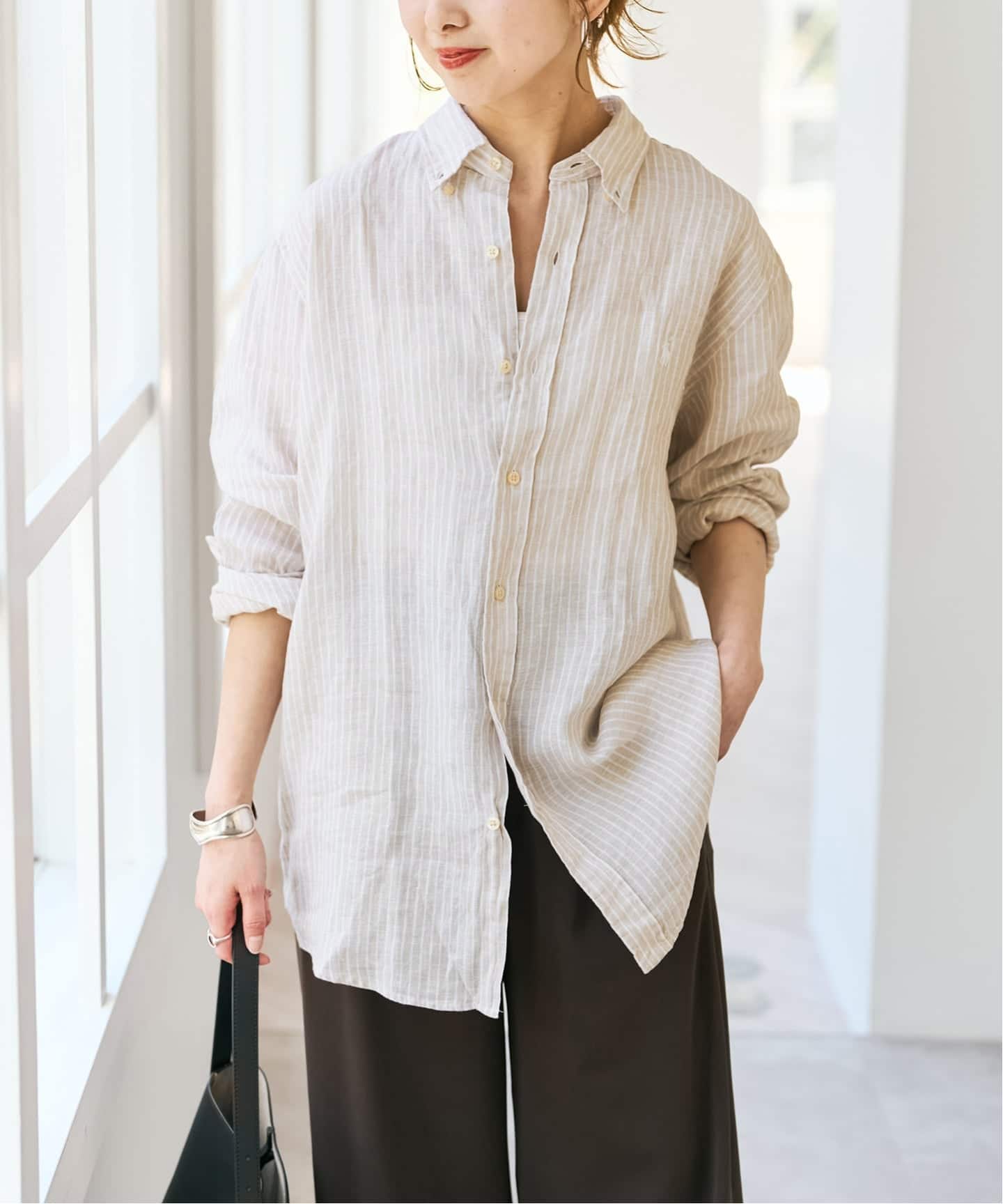 POLO RALPH LAUREN/ポロ ラルフ ローレン LINEN STRIPE SPORT SHIRTS