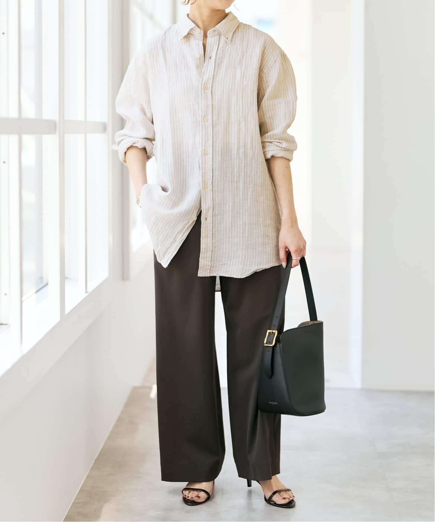 POLO RALPH LAUREN/ポロ ラルフ ローレン LINEN STRIPE SPORT SHIRTS