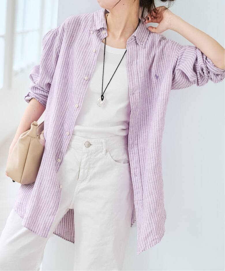 POLO RALPH LAUREN/ポロ ラルフ ローレン LINEN STRIPE SPORT SHIRTS 