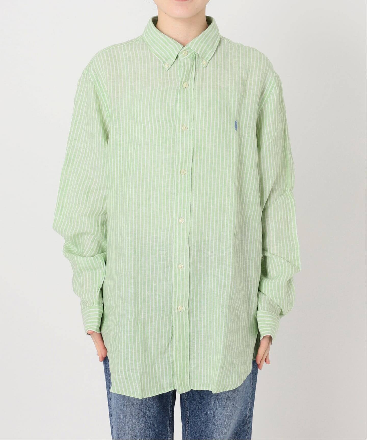 POLO RALPH LAUREN/ポロ ラルフ ローレン LINEN STRIPE SPORT SHIRTS