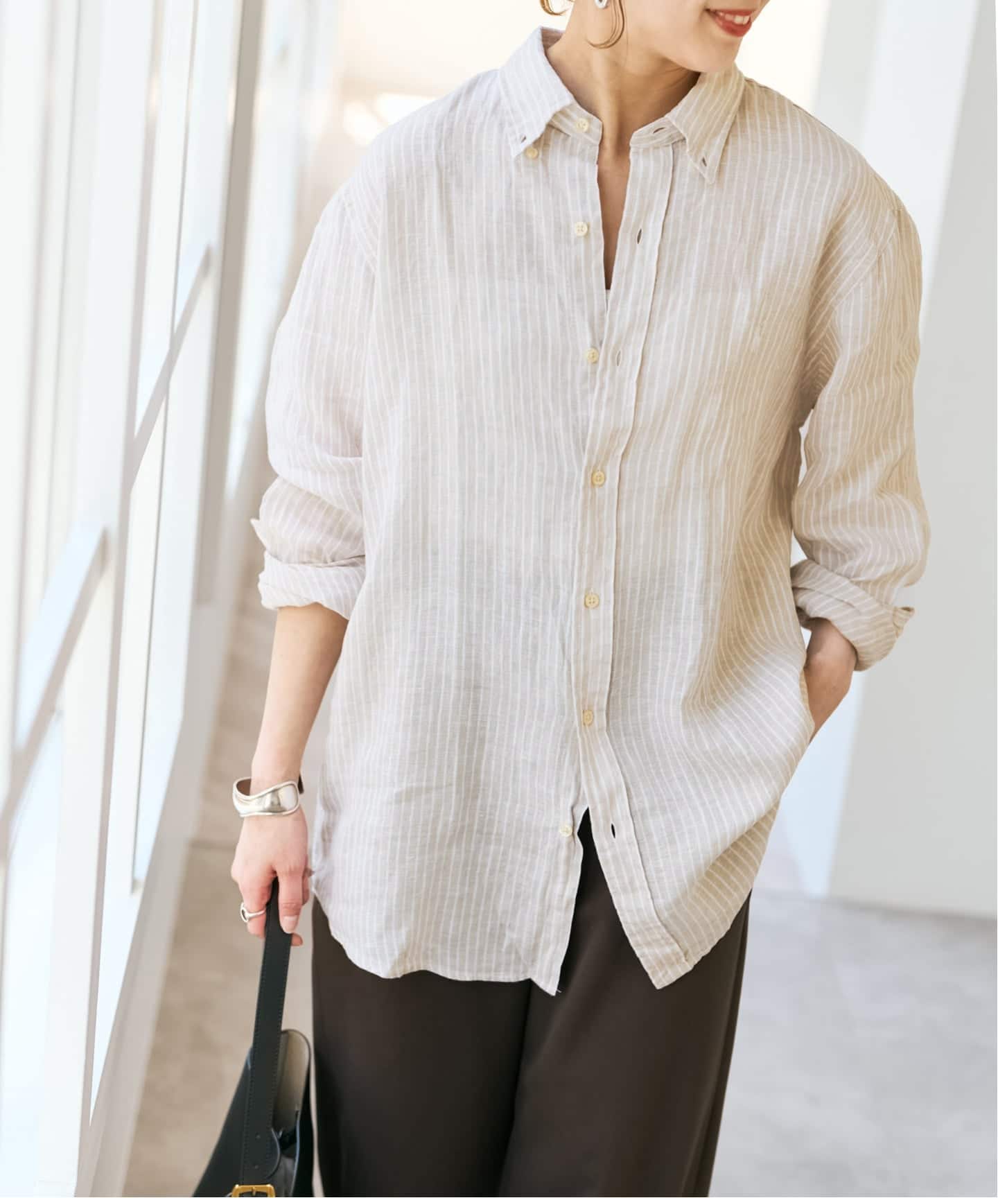 POLO RALPH LAUREN/ポロ ラルフ ローレン LINEN STRIPE SPORT SHIRTS