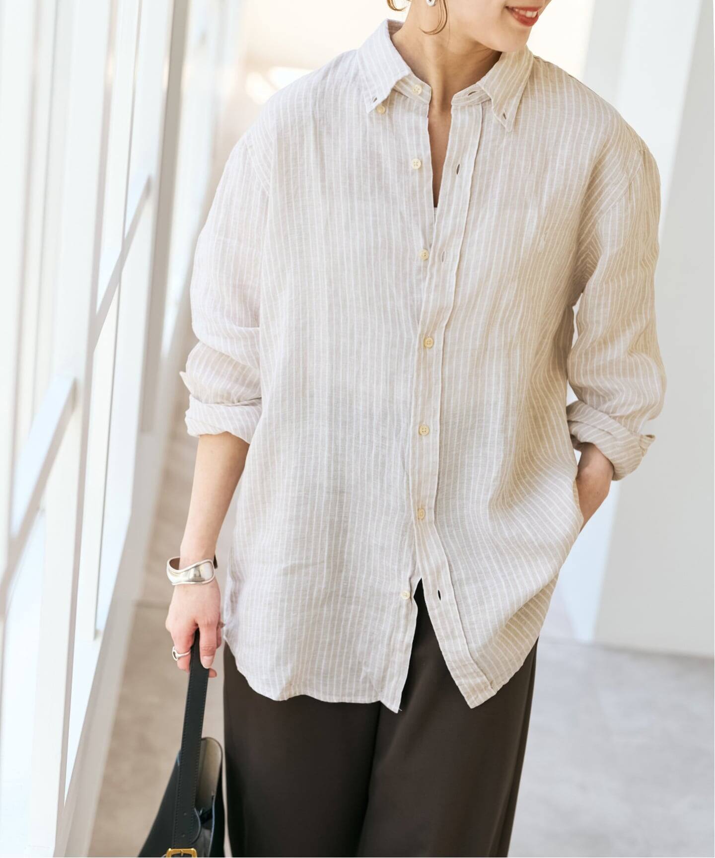 POLO RALPH LAUREN/ポロ ラルフ ローレン LINEN STRIPE SPORT SHIRTS 