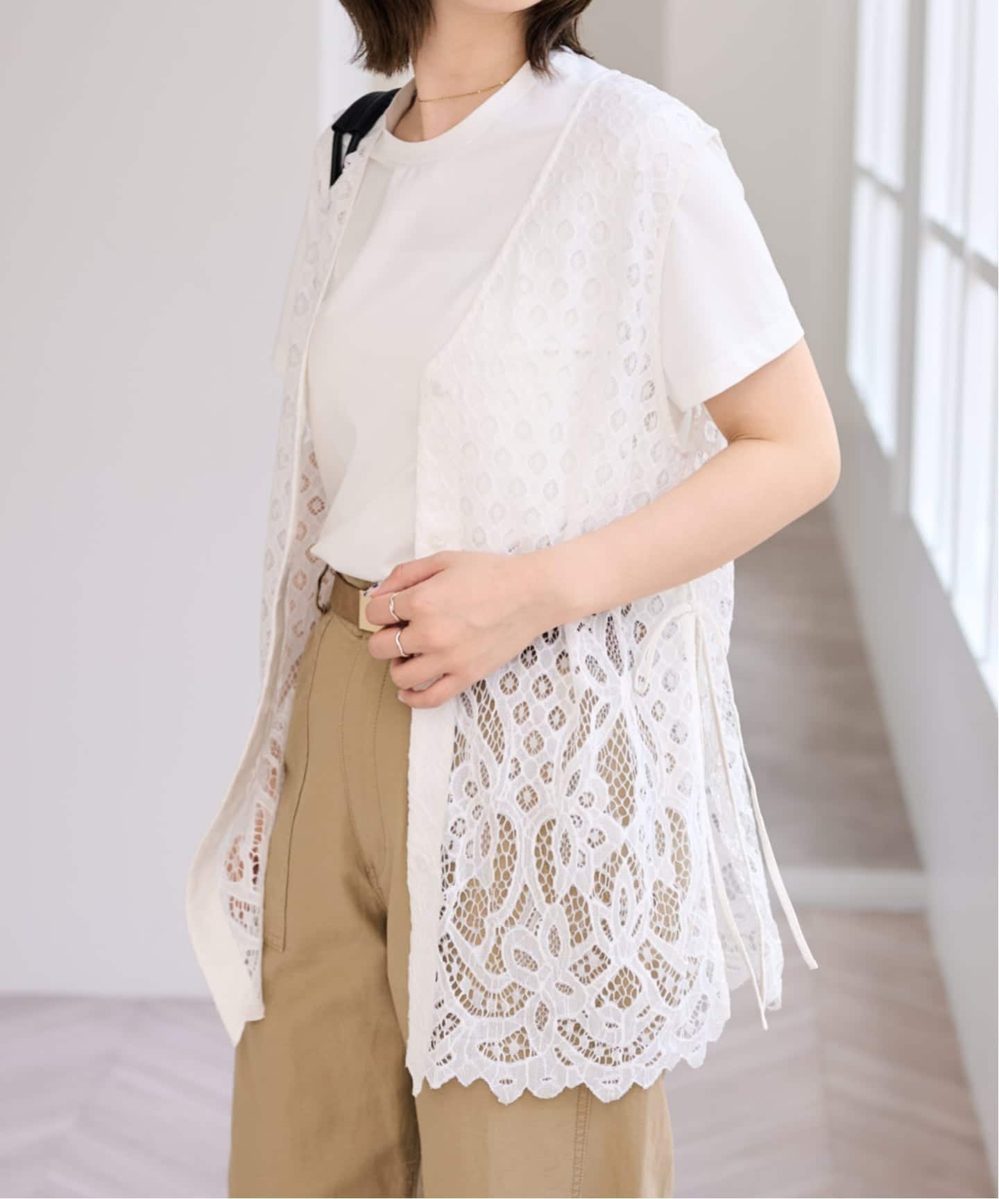 Spick & Span レースベスト ホワイト F Spick＆Span（スピック アンド