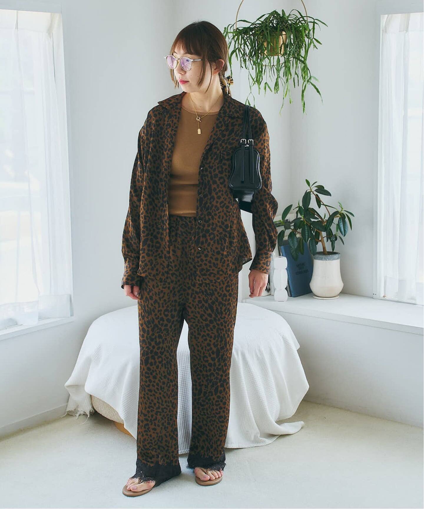 ARCHIVE STANCE/アーカイブスタンス leopard dolman shirt（シャツ 