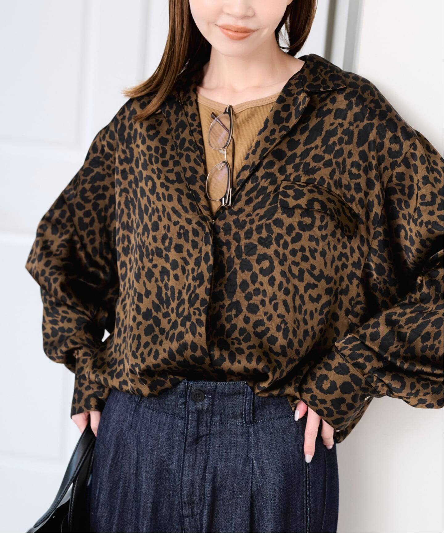ARCHIVE STANCE/アーカイブスタンス leopard dolman shirt（シャツ 