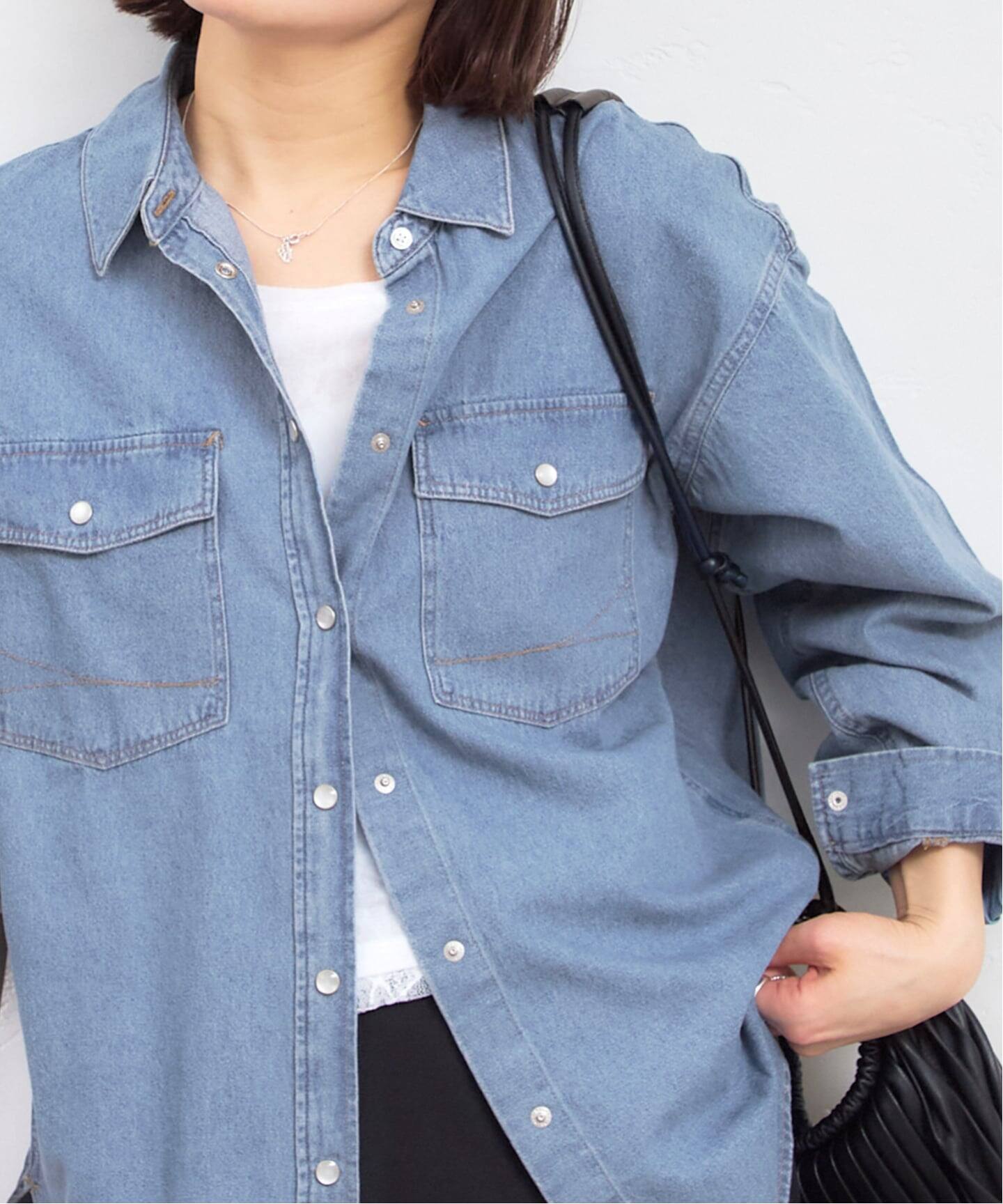 SOMETHING / サムシング BIG DENIM SHIRTS L/S（シャツ／ブラウス 